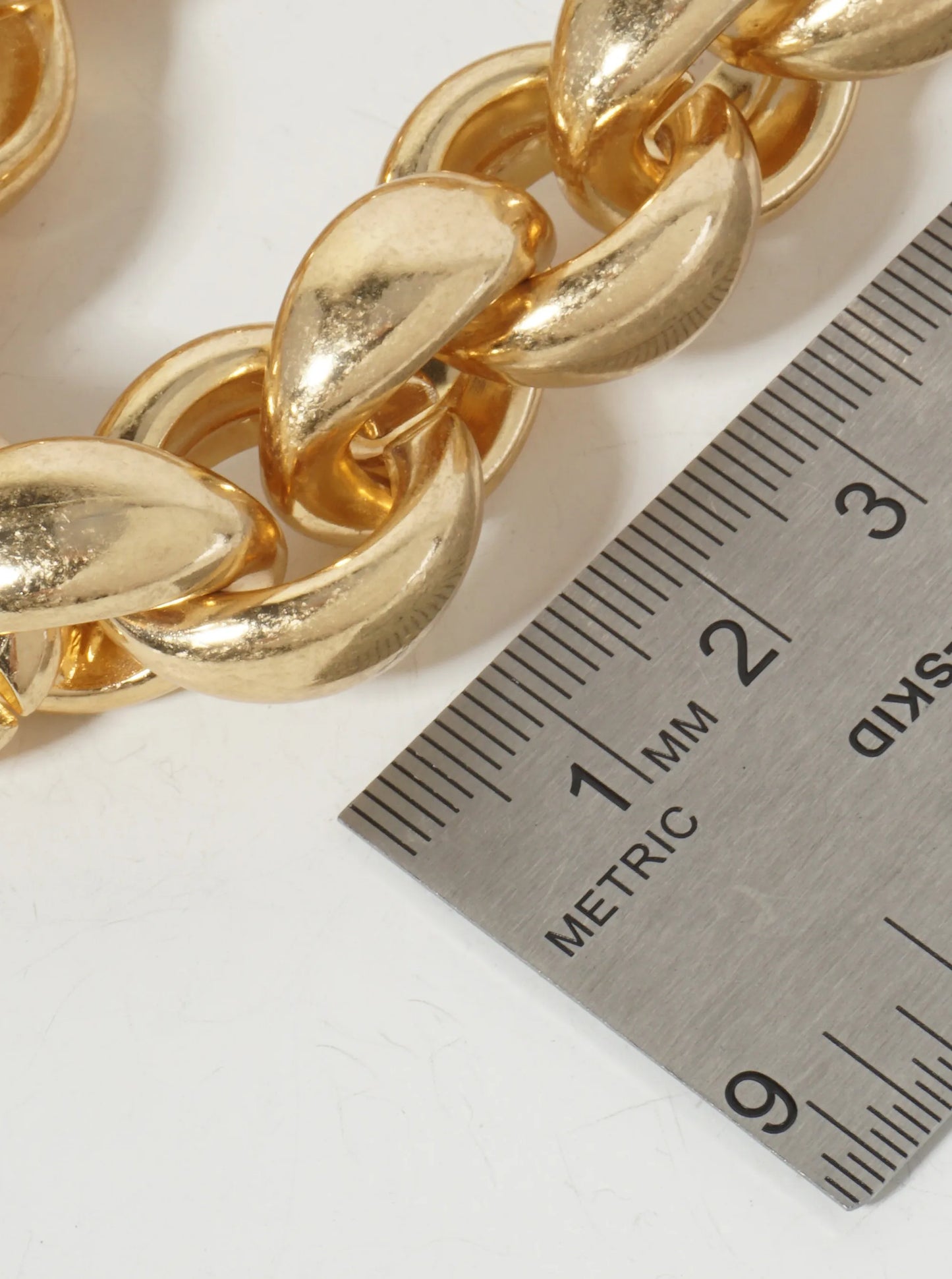 15mm Hollow Circle Chain Statement Necklace