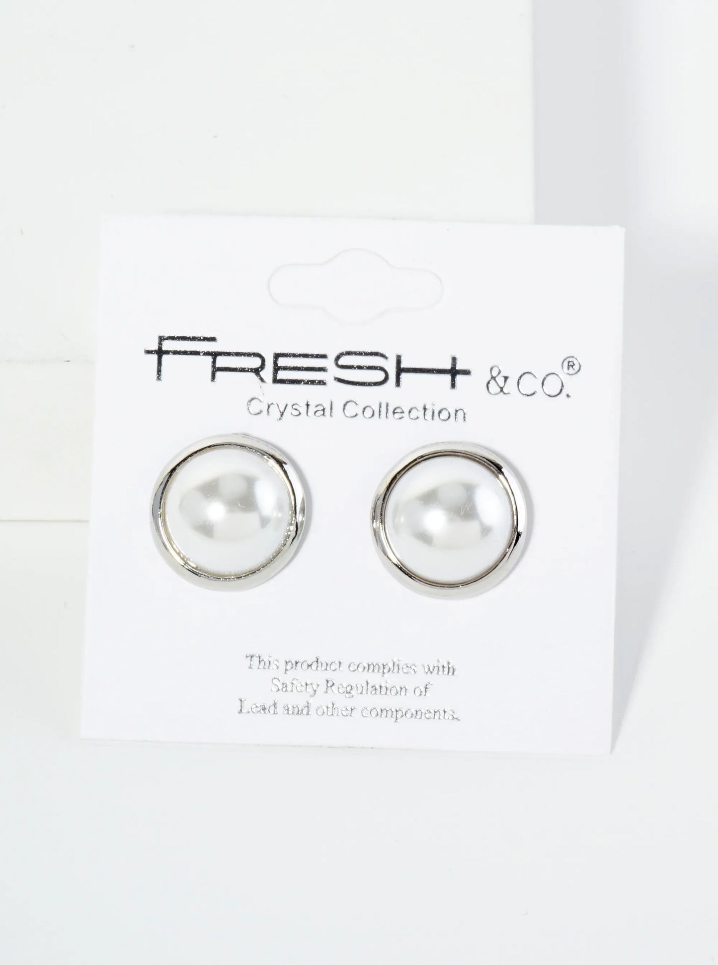 15mm Pearl Button Stud Earrings