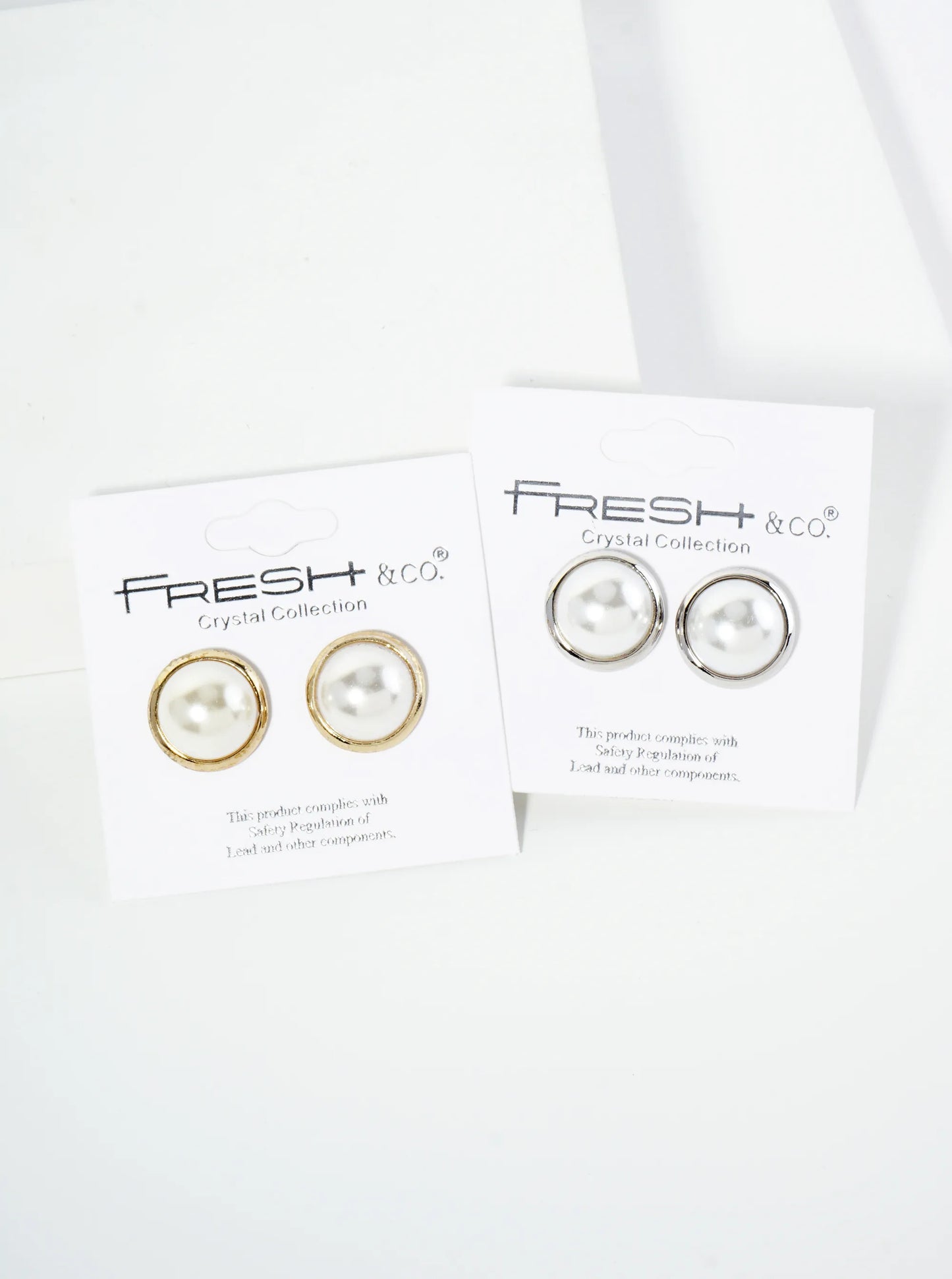 15mm Pearl Button Stud Earrings