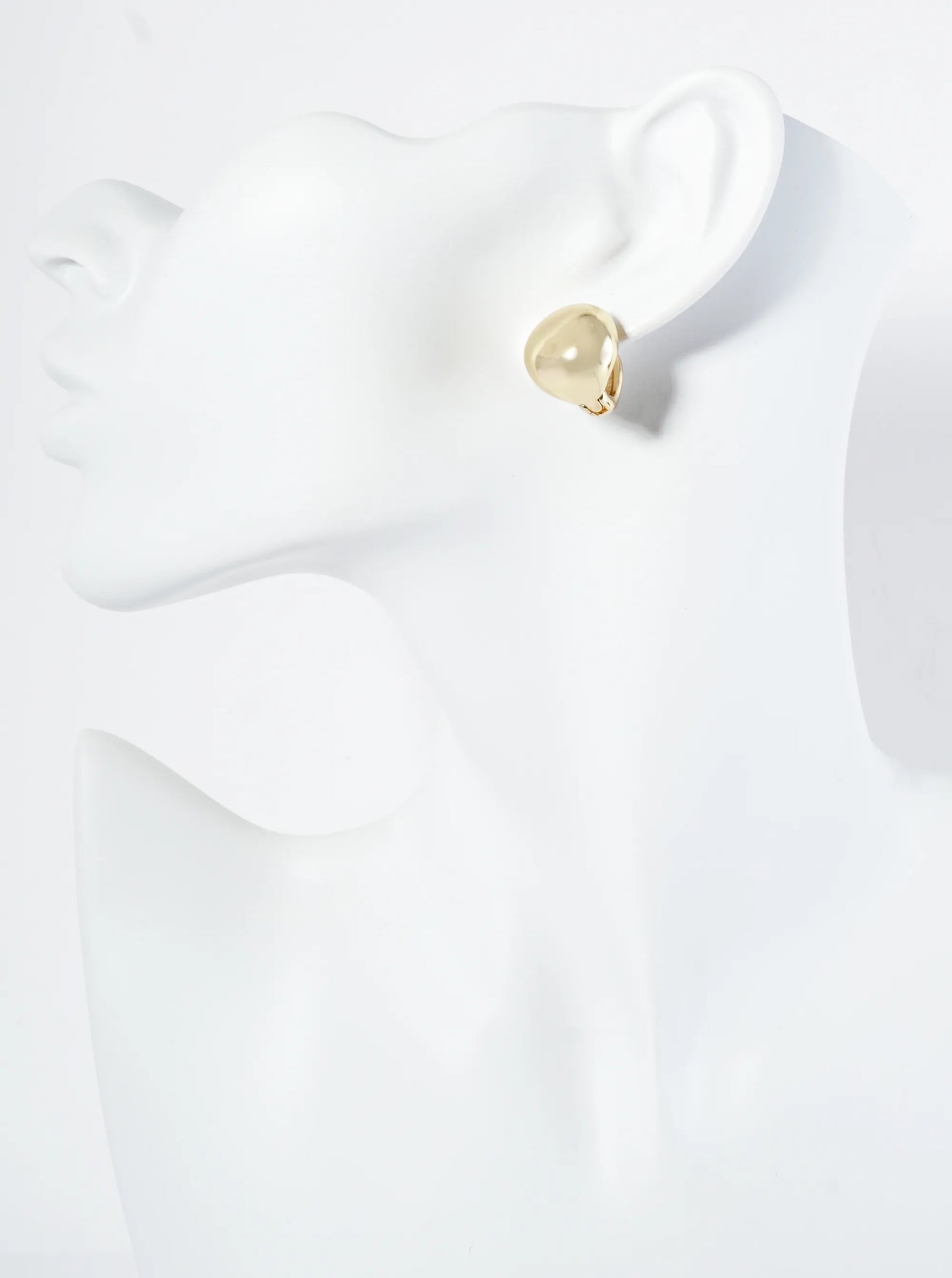 15mm Polished 14K-Gold-Dipped Round Huggie Hoop Earrings
