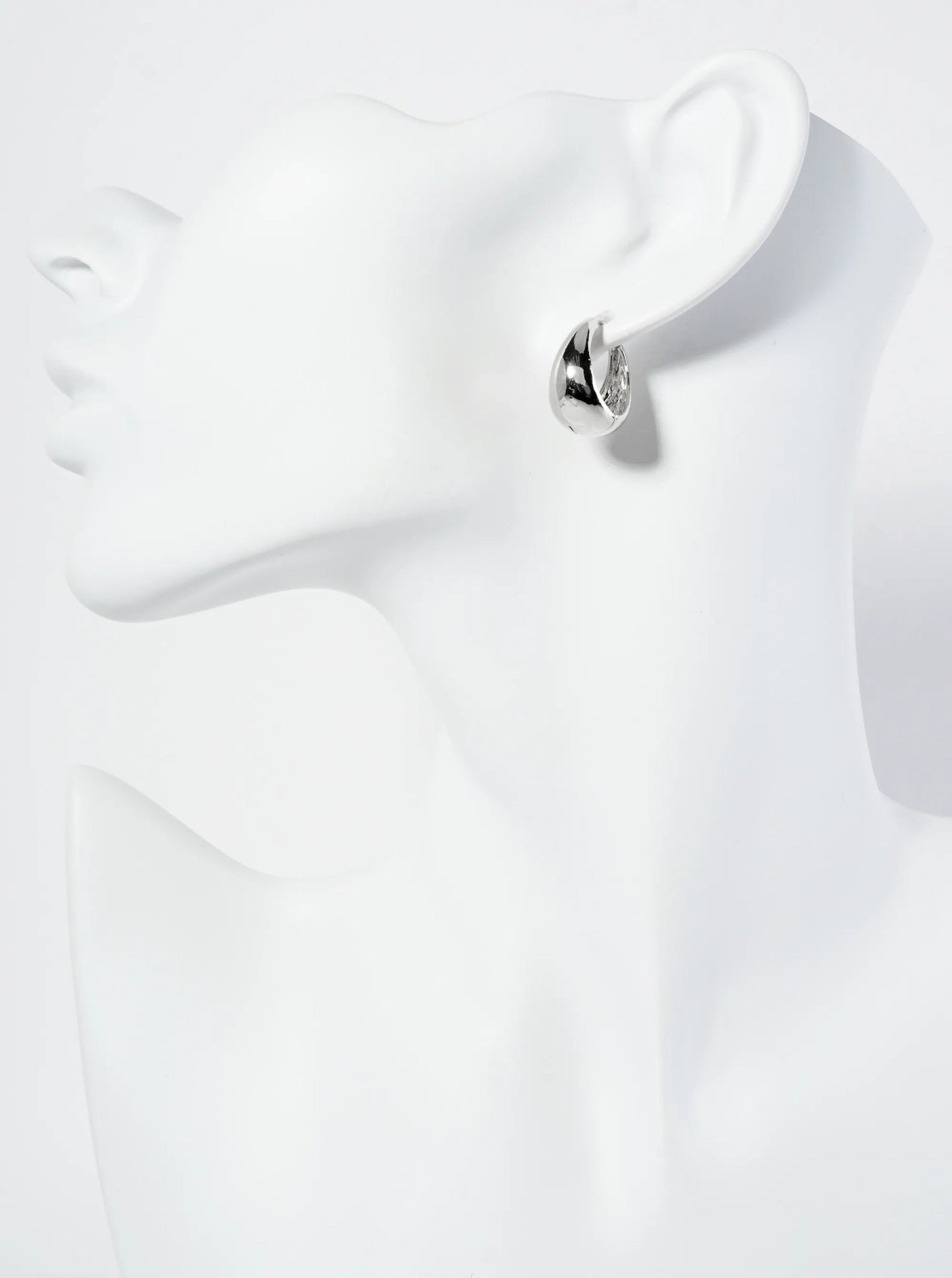 15mm Polished 14K-Gold-Dipped Tapered Huggie Hoop Earrings