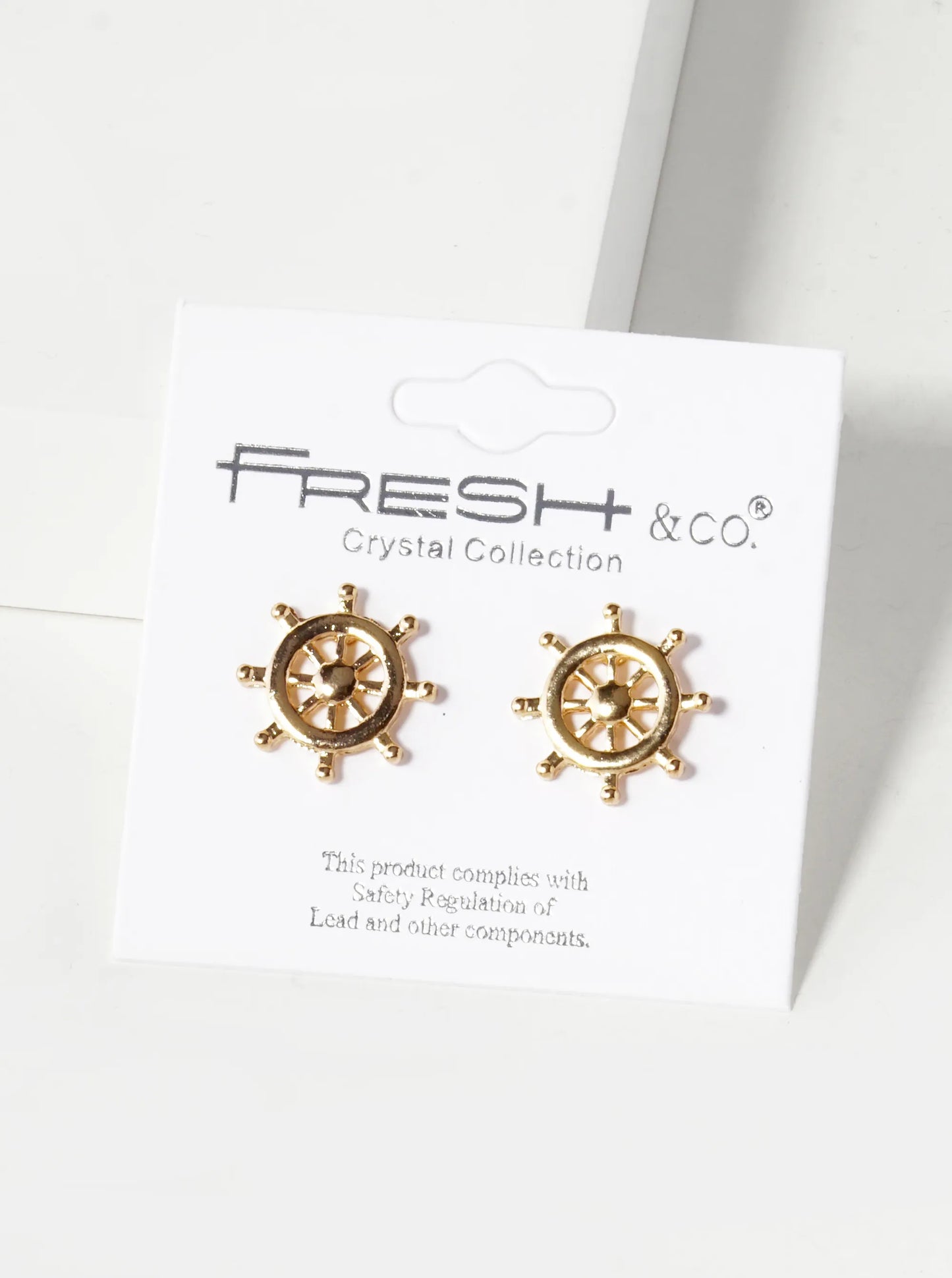 15mm Ships Wheel Stud Earrings