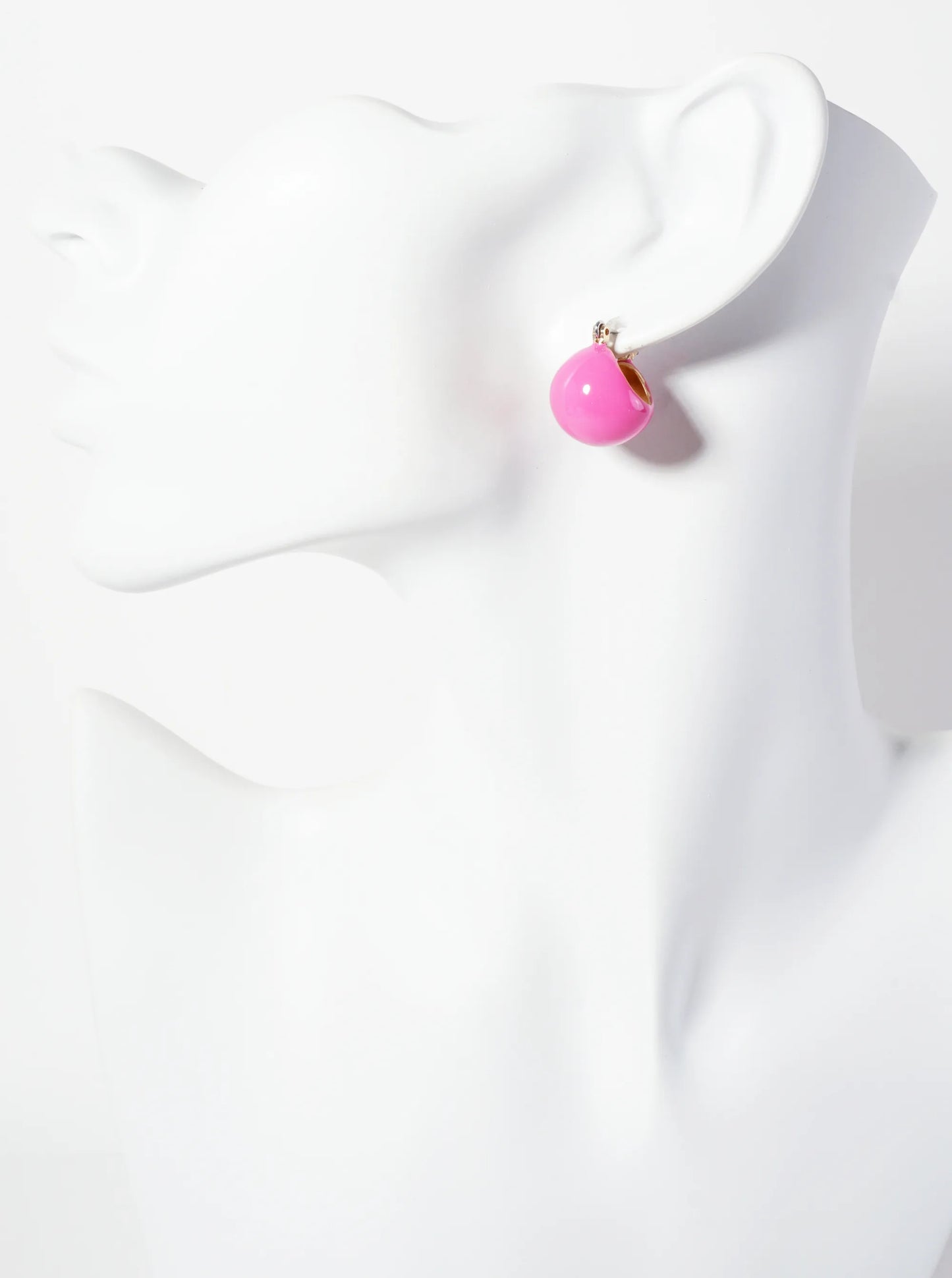 15mm Sphere Enamel Huggie Hoop Earrings