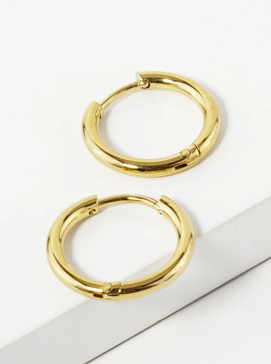 15mm Stainless Steel Huggie Hoop Earrings