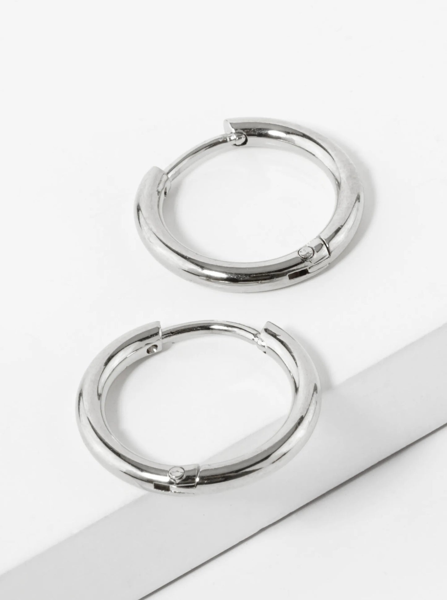 15mm Stainless Steel Huggie Hoop Earrings