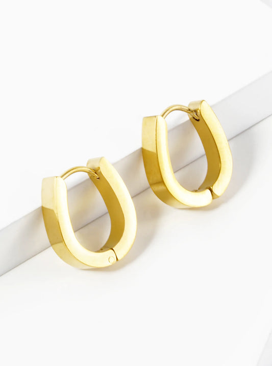 15mm Stainless Steel Huggie Hoop Earrings