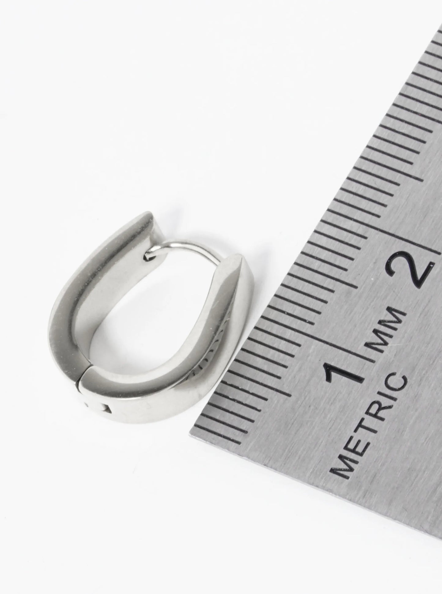 15mm Stainless Steel Huggie Hoop Earrings
