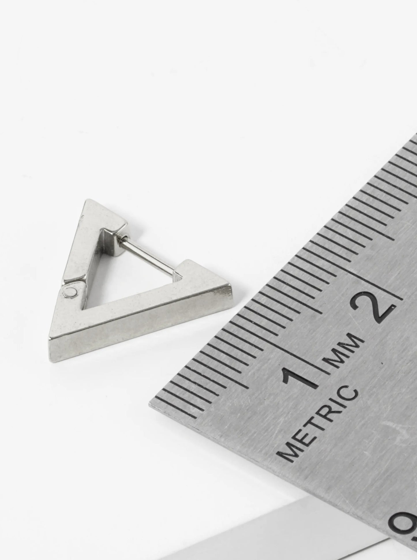 15mm Triangle Shape Stainless Steel Huggie Hoop Earrings