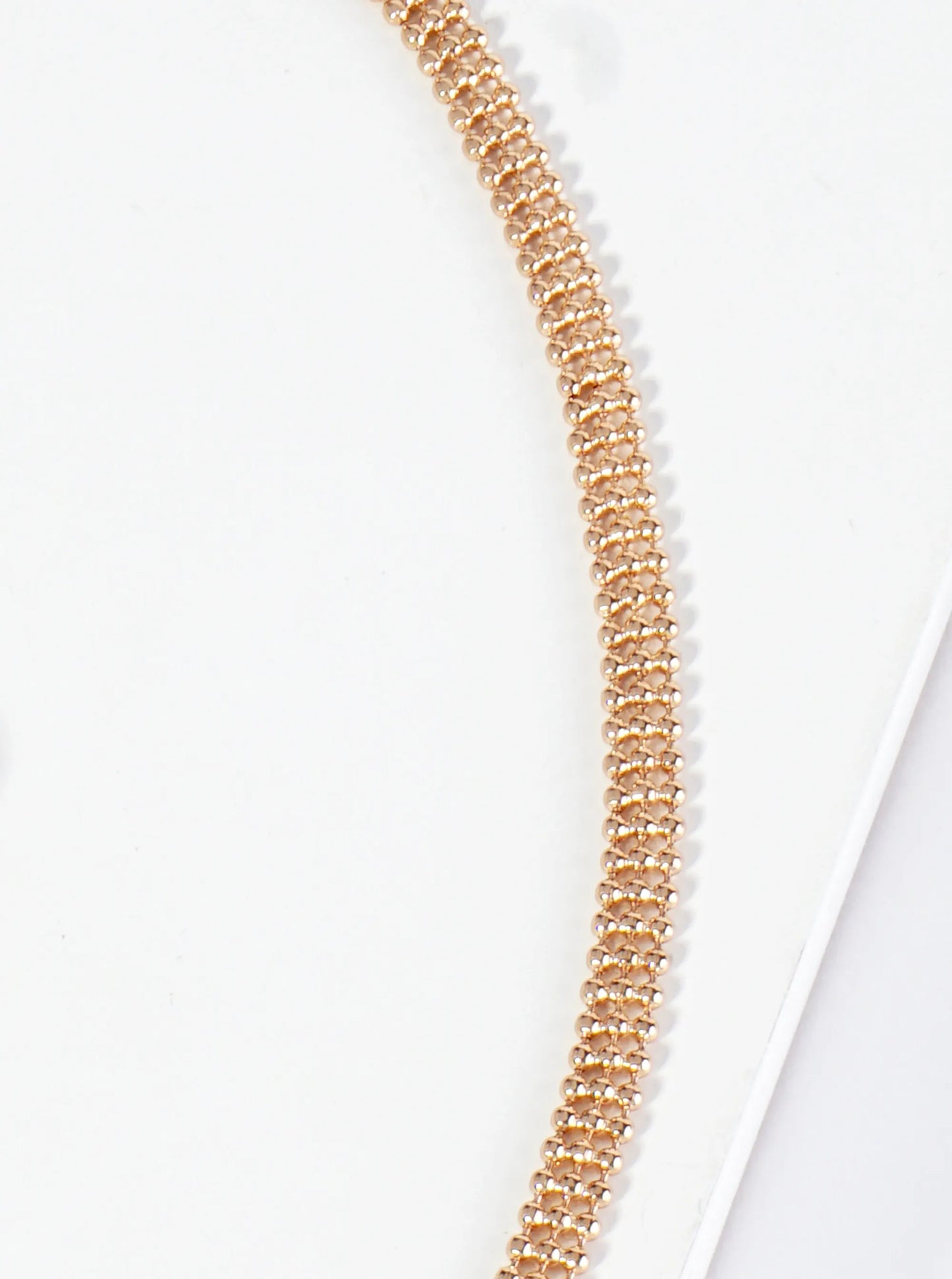 16 Inch 3 Line Ball Chain Necklace Set With Earrings