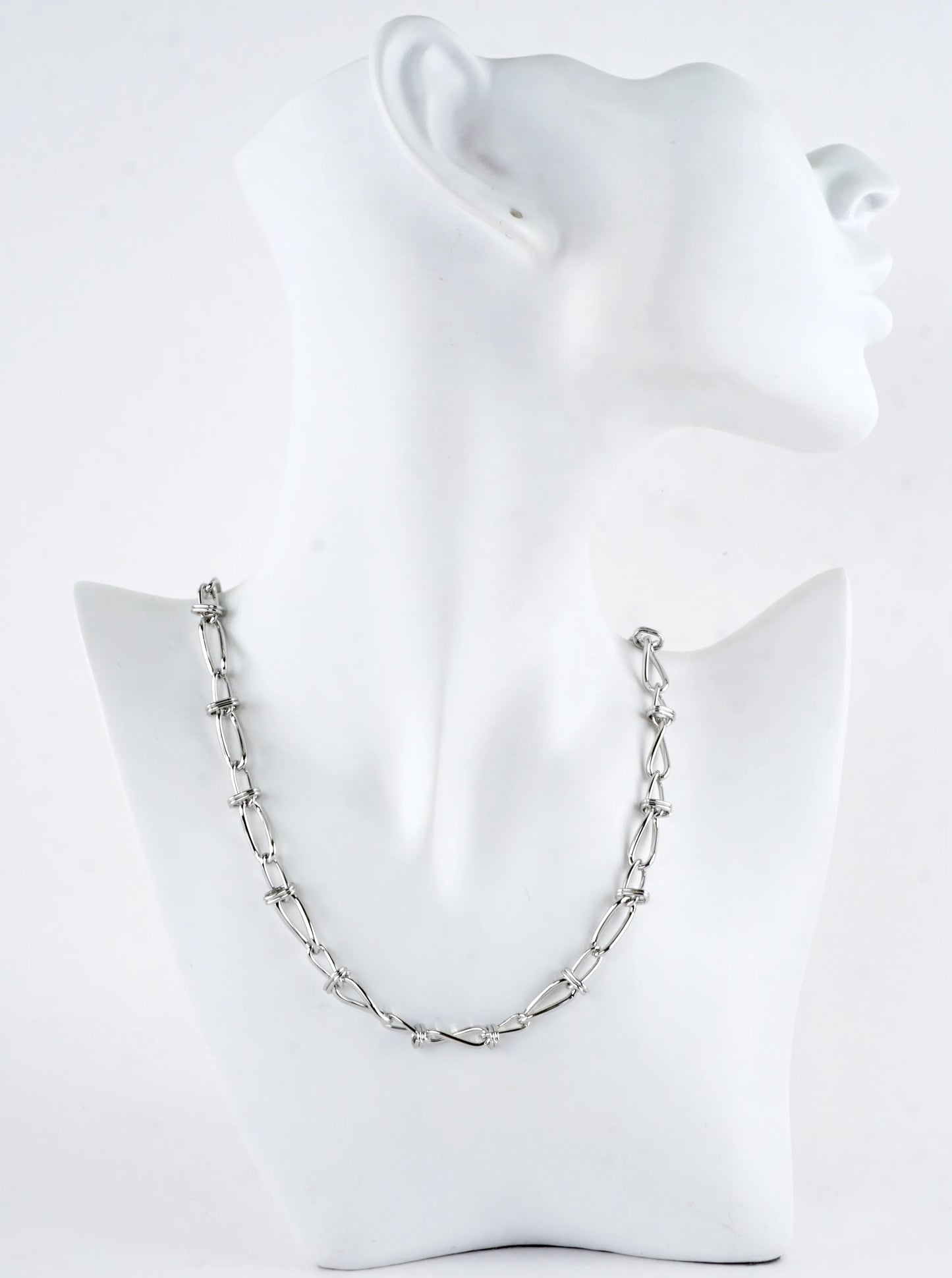 16 Inch Brass Twisted Figure Eight Chain Necklace