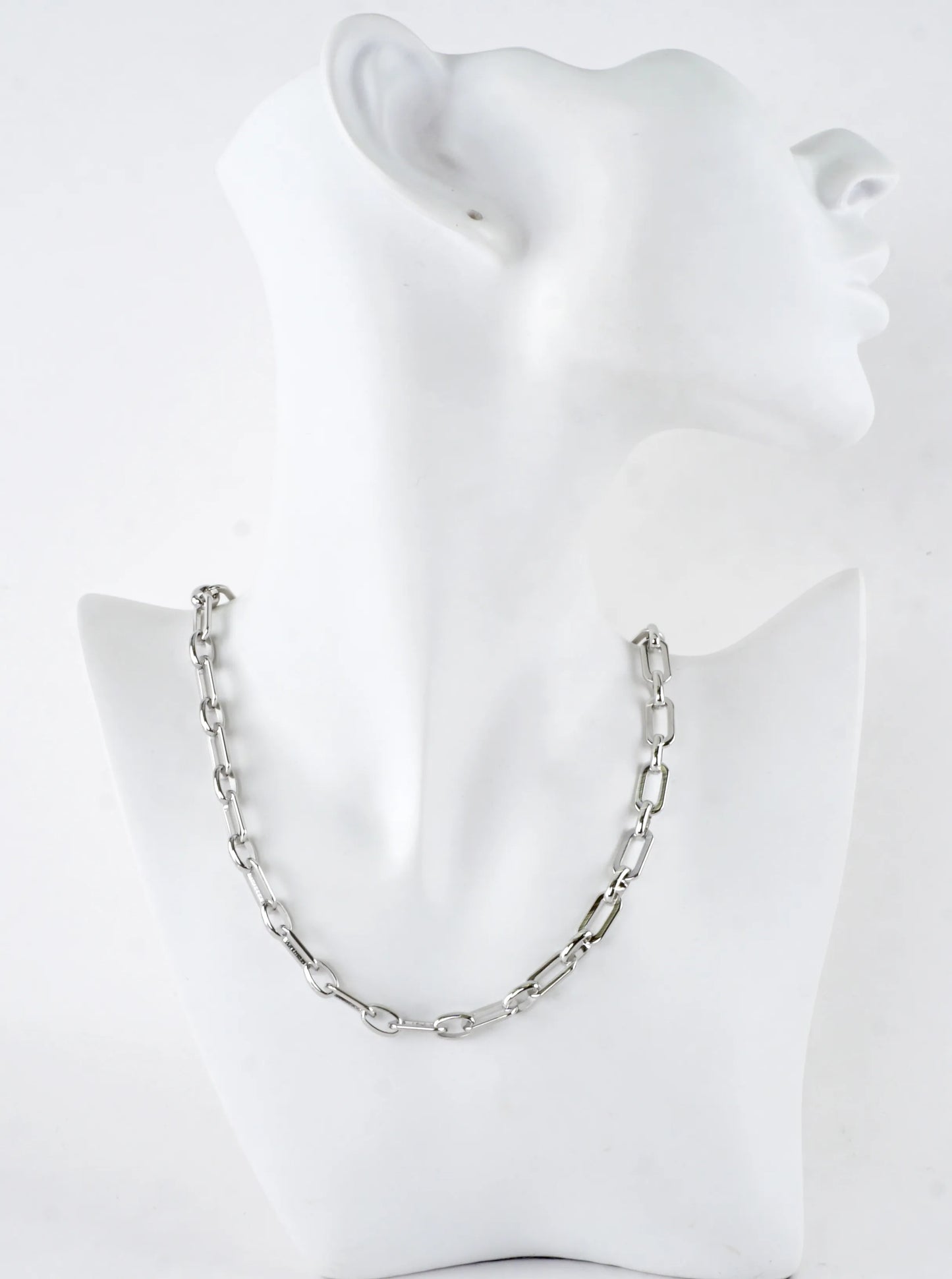 16 Inch Mirror Brass Oval Link Chain Necklace