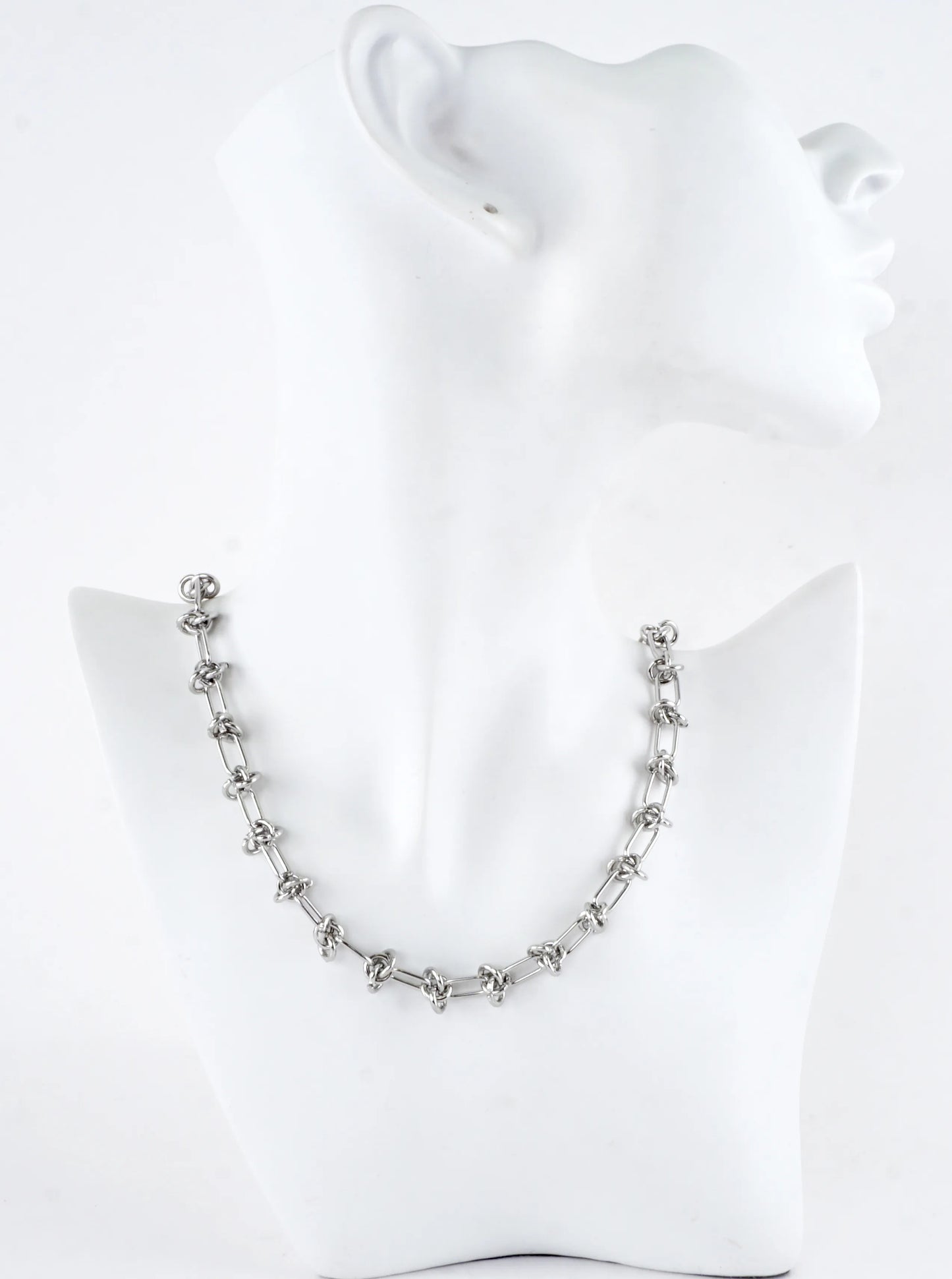 16 Inch Stainless Steel Love Knots Chain Necklace