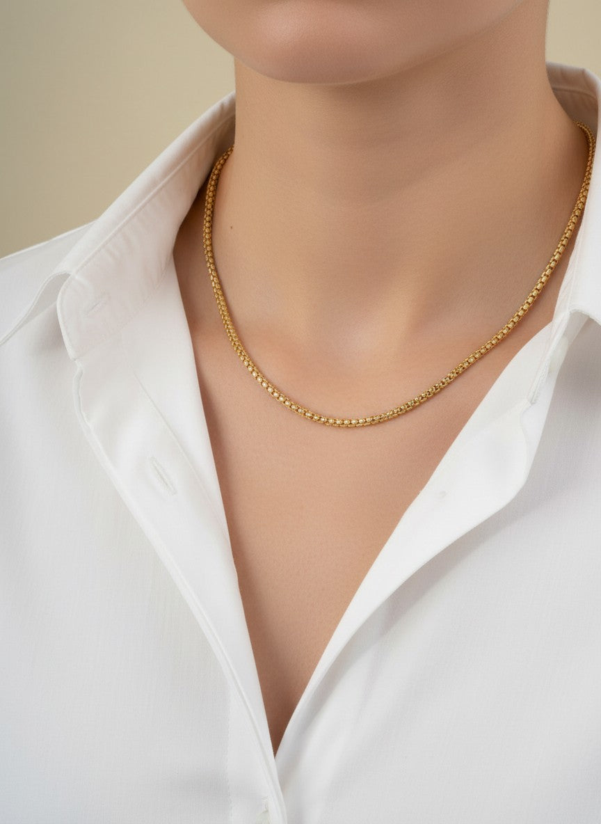 18 Inch Delicate Box Chain Necklace
