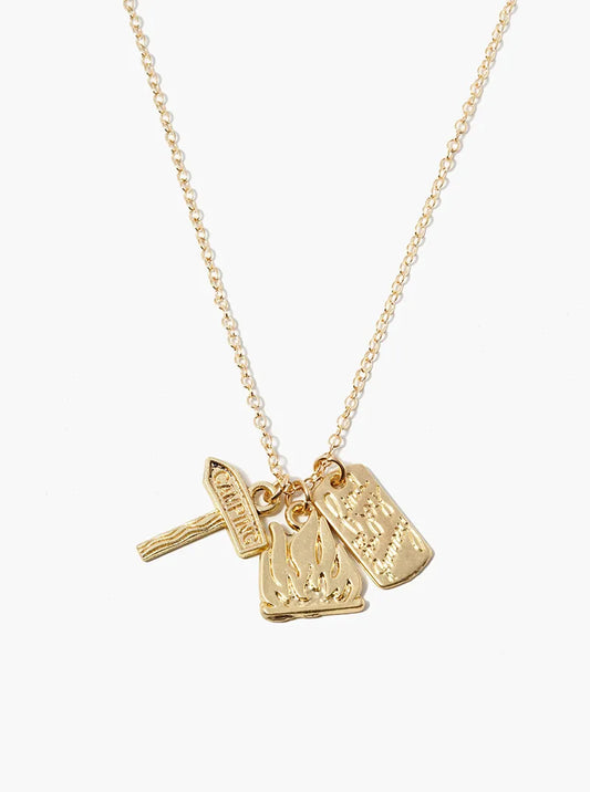 18 Inch Metal Camping Charms Pendant Necklace