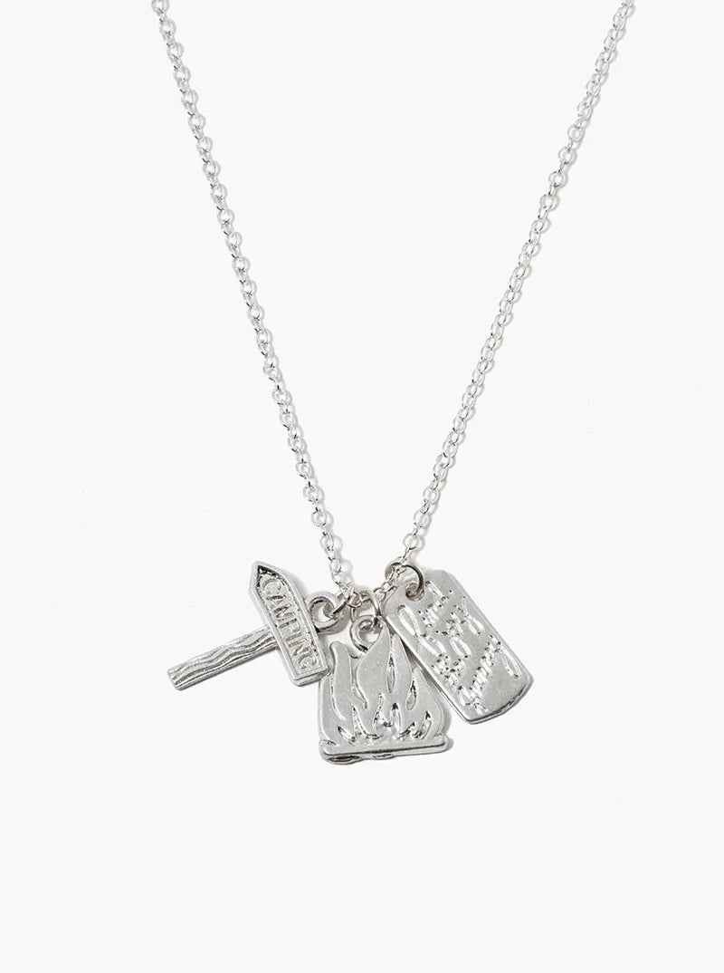 18 Inch Metal Camping Charms Pendant Necklace