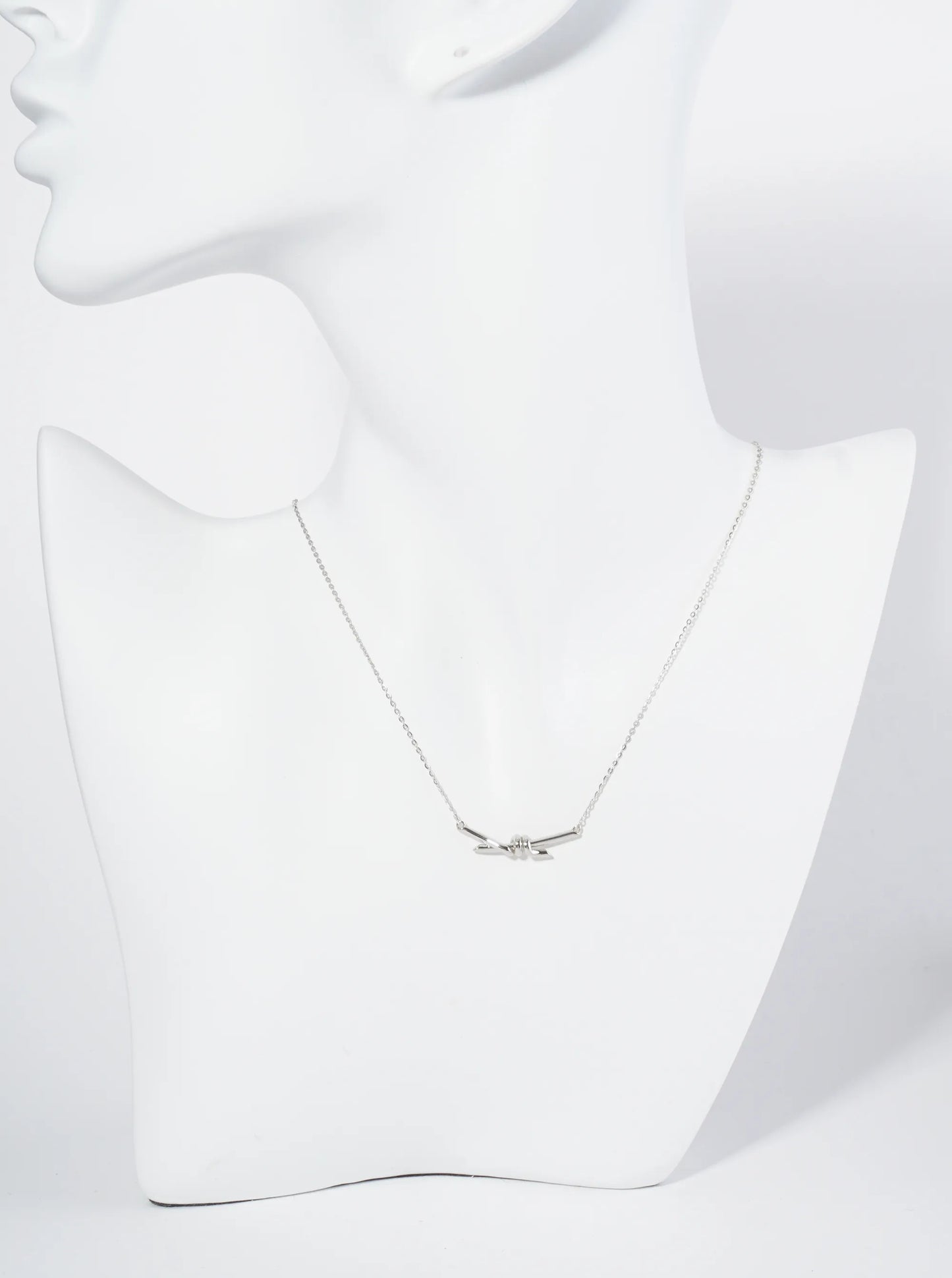 18K Gold Dipped 1 Inch Brass Knot Pendant Necklace