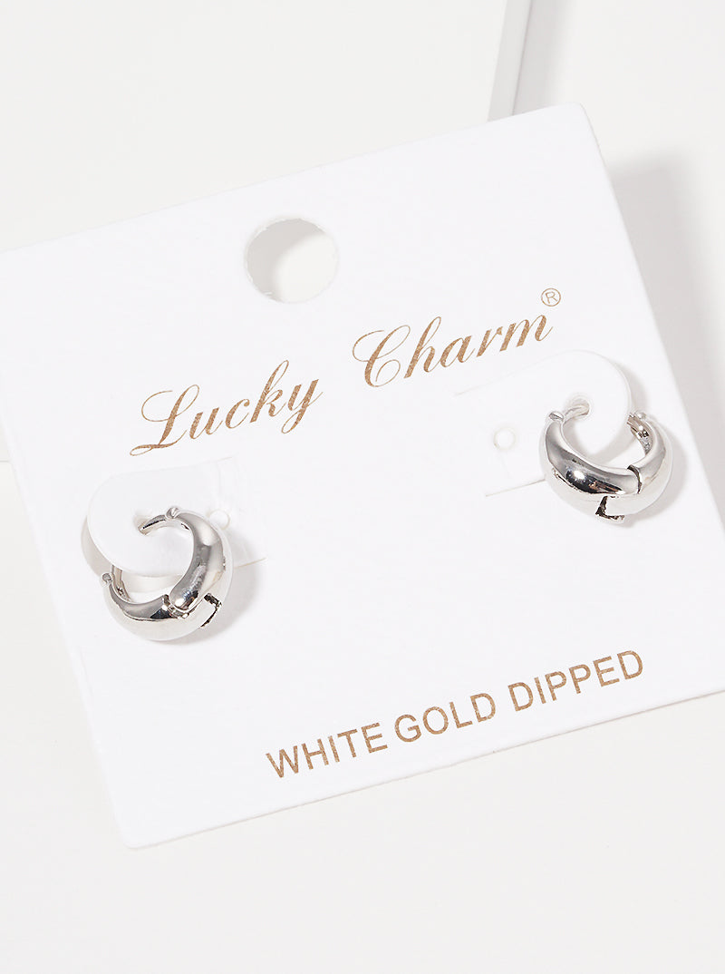 18K Gold Dipped 10mm Huggie Earrings