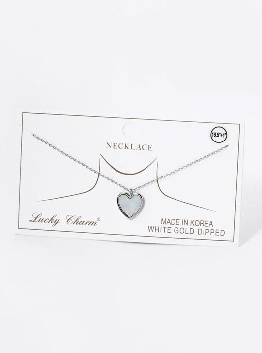 18K Gold Dipped 13mm Heart Pendant Necklace
