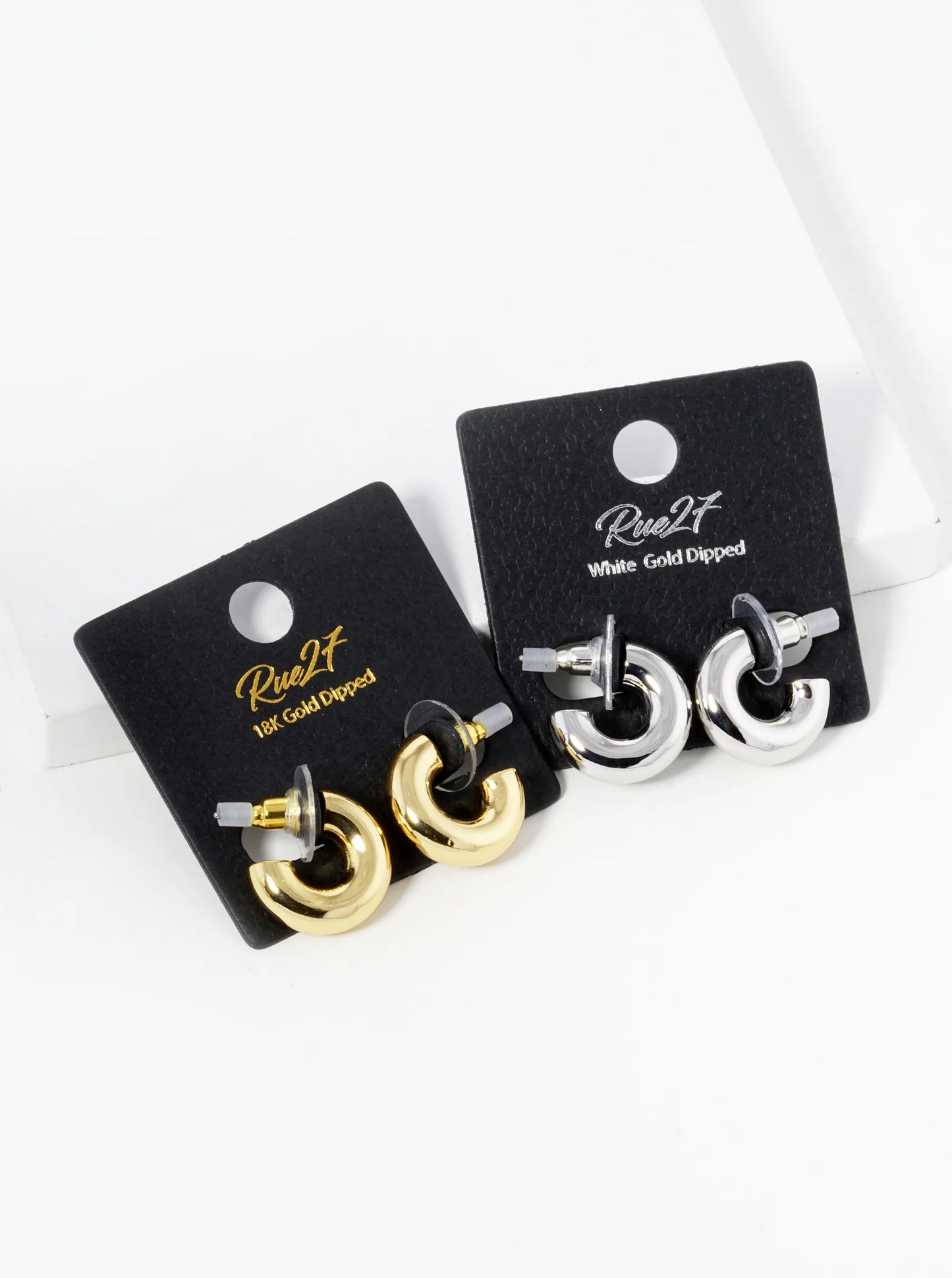 18K Gold Dipped 15mm Brass Hollow Hoop Earrings