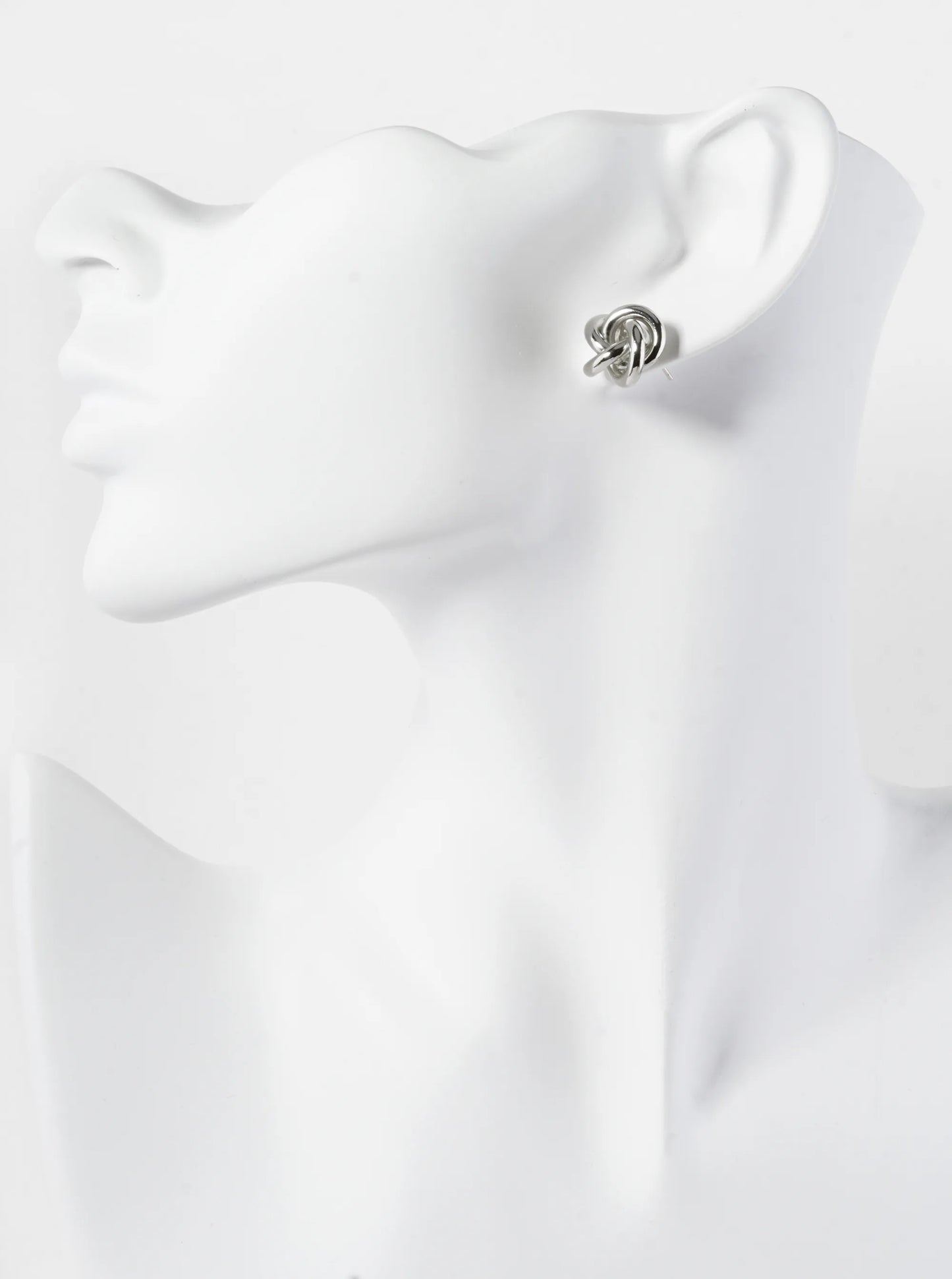 18K Gold Dipped 15mm Love Knot Stud Earrings