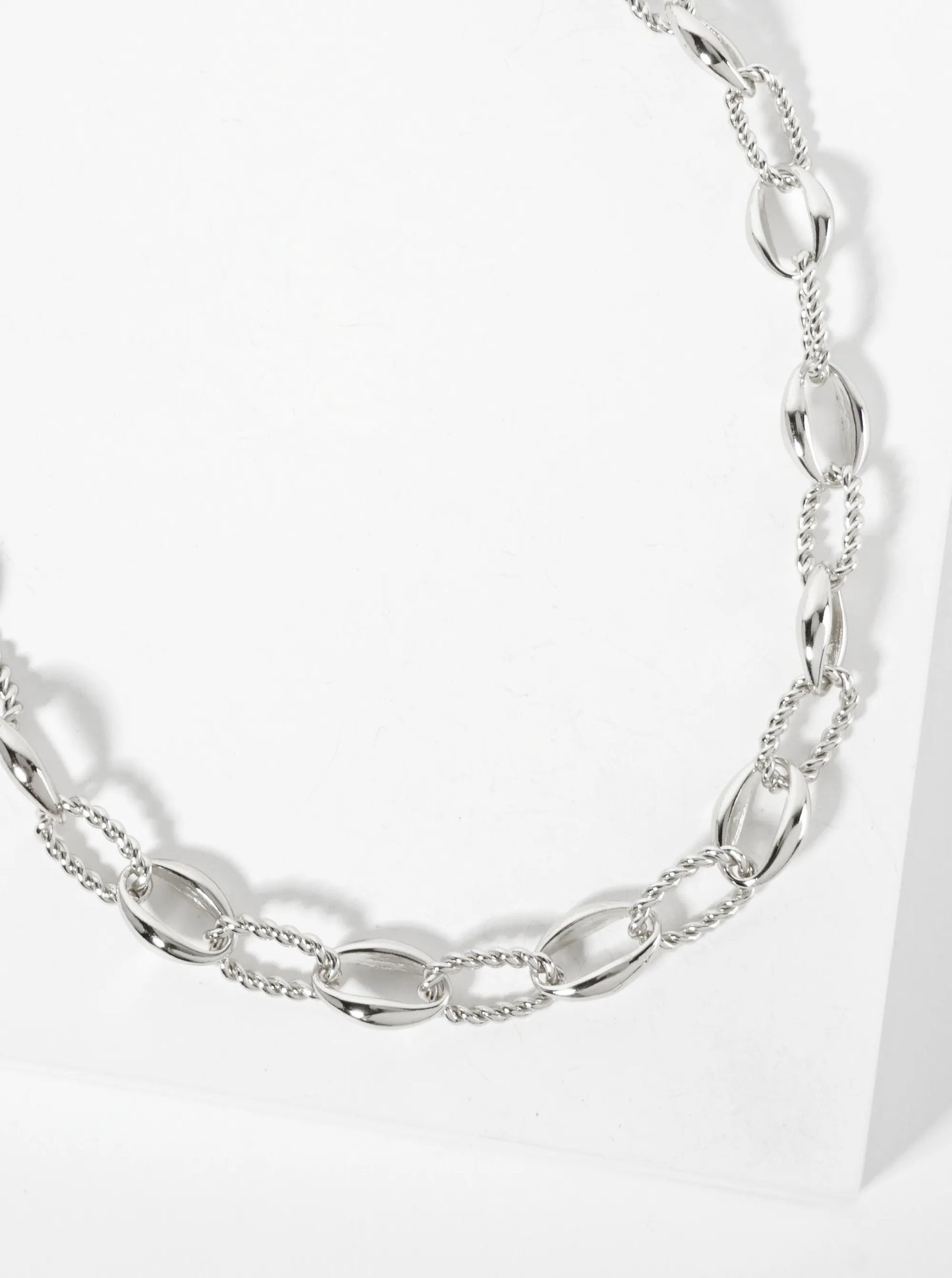 18K-Gold-Dipped 15mm Rope-Texture Polished Brass Chain Necklace