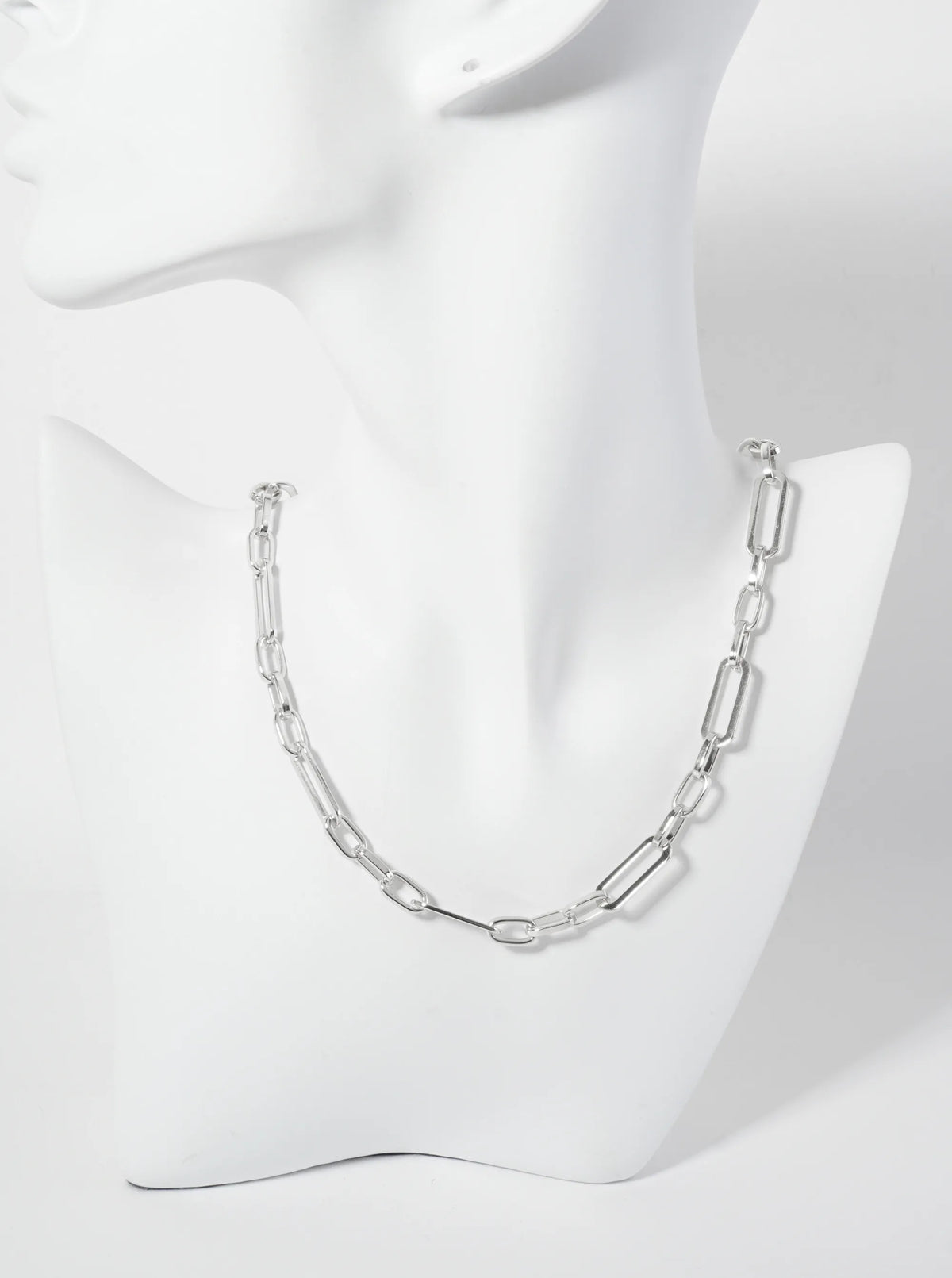 18K-Gold-Dipped 19-10mm Paperclip Chain Necklace