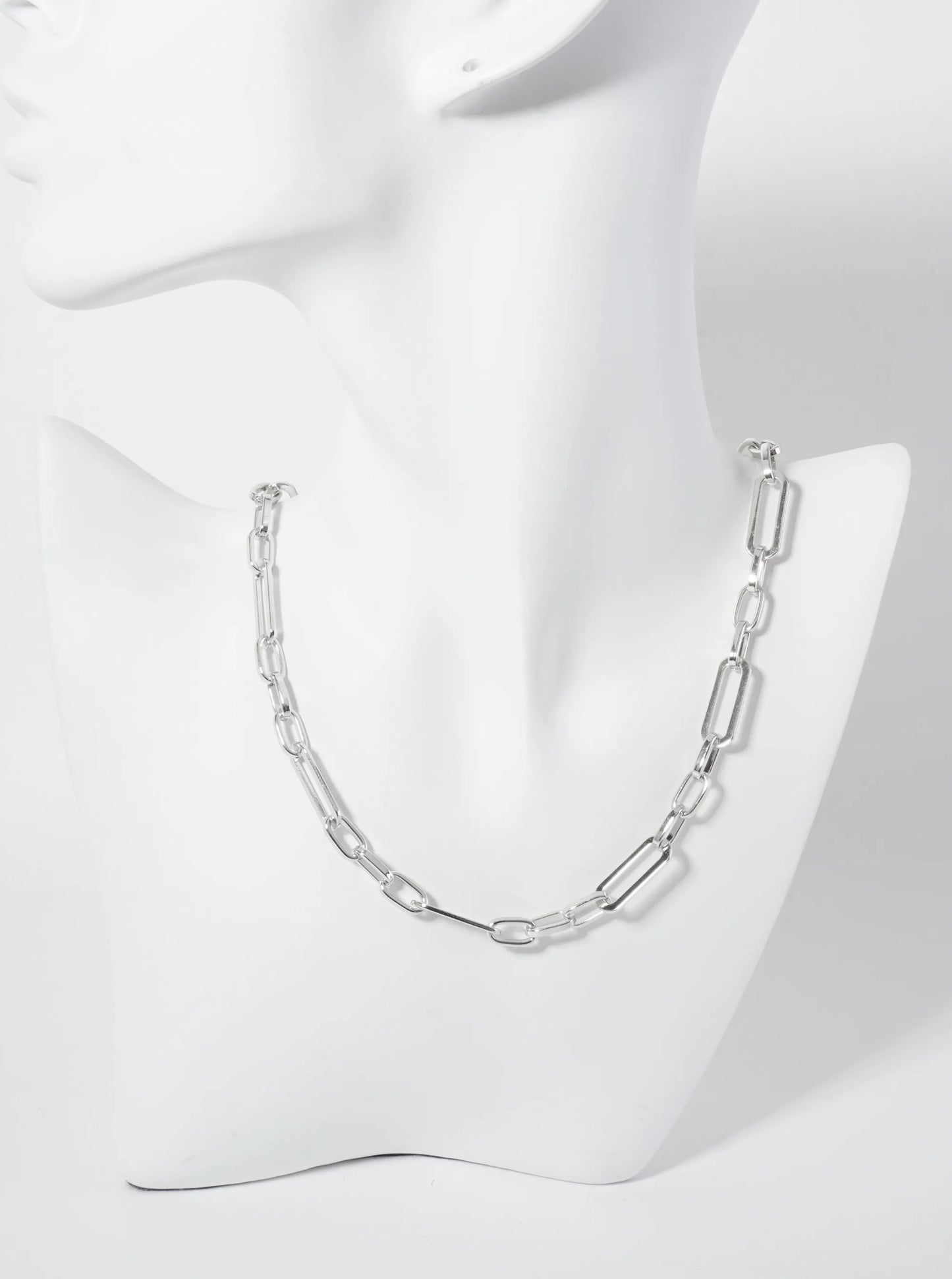 18K-Gold-Dipped 19-10mm Paperclip Chain Necklace