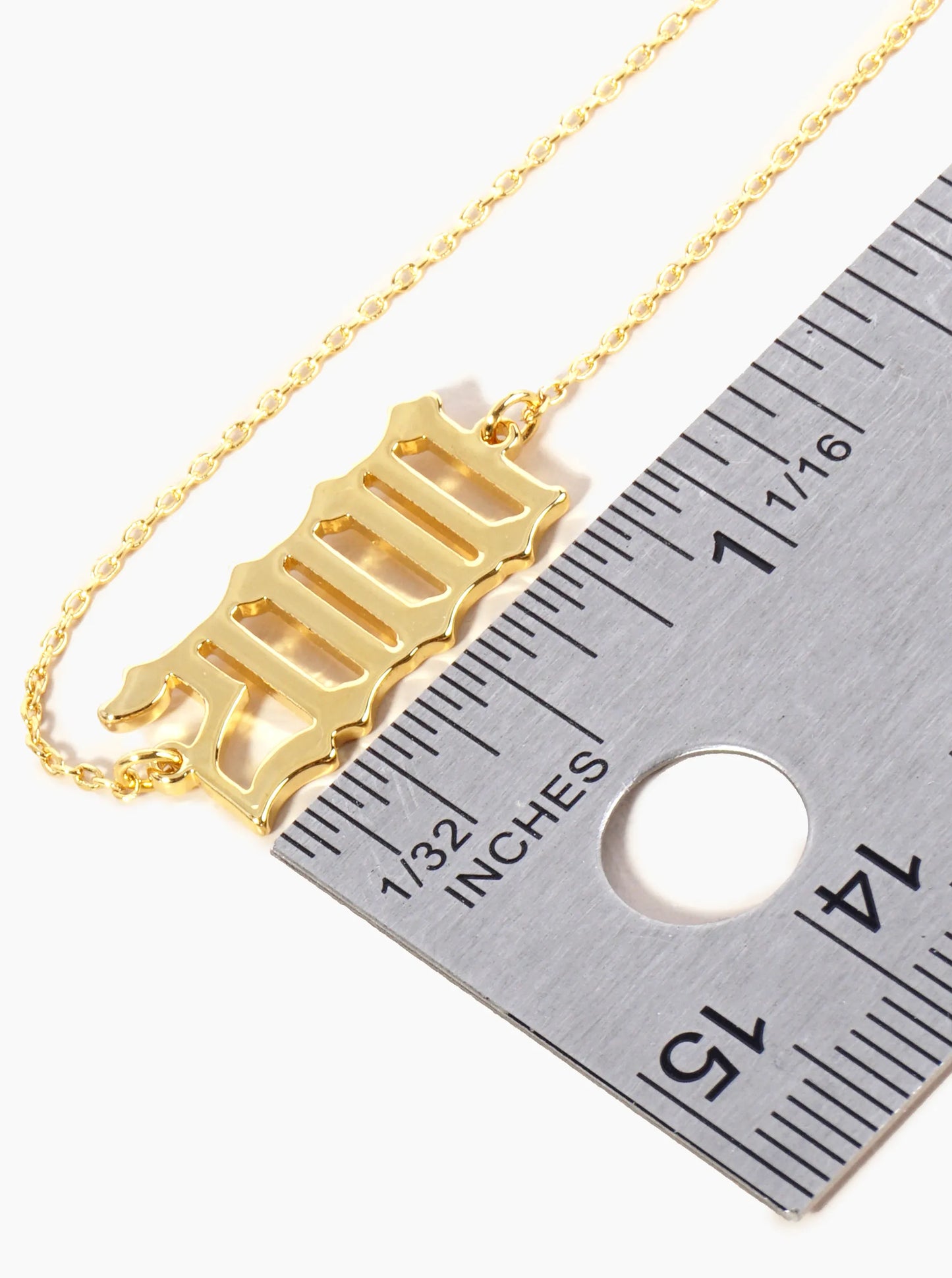 18K Gold Dipped 2000 Birth Year Brass Chain Anklet