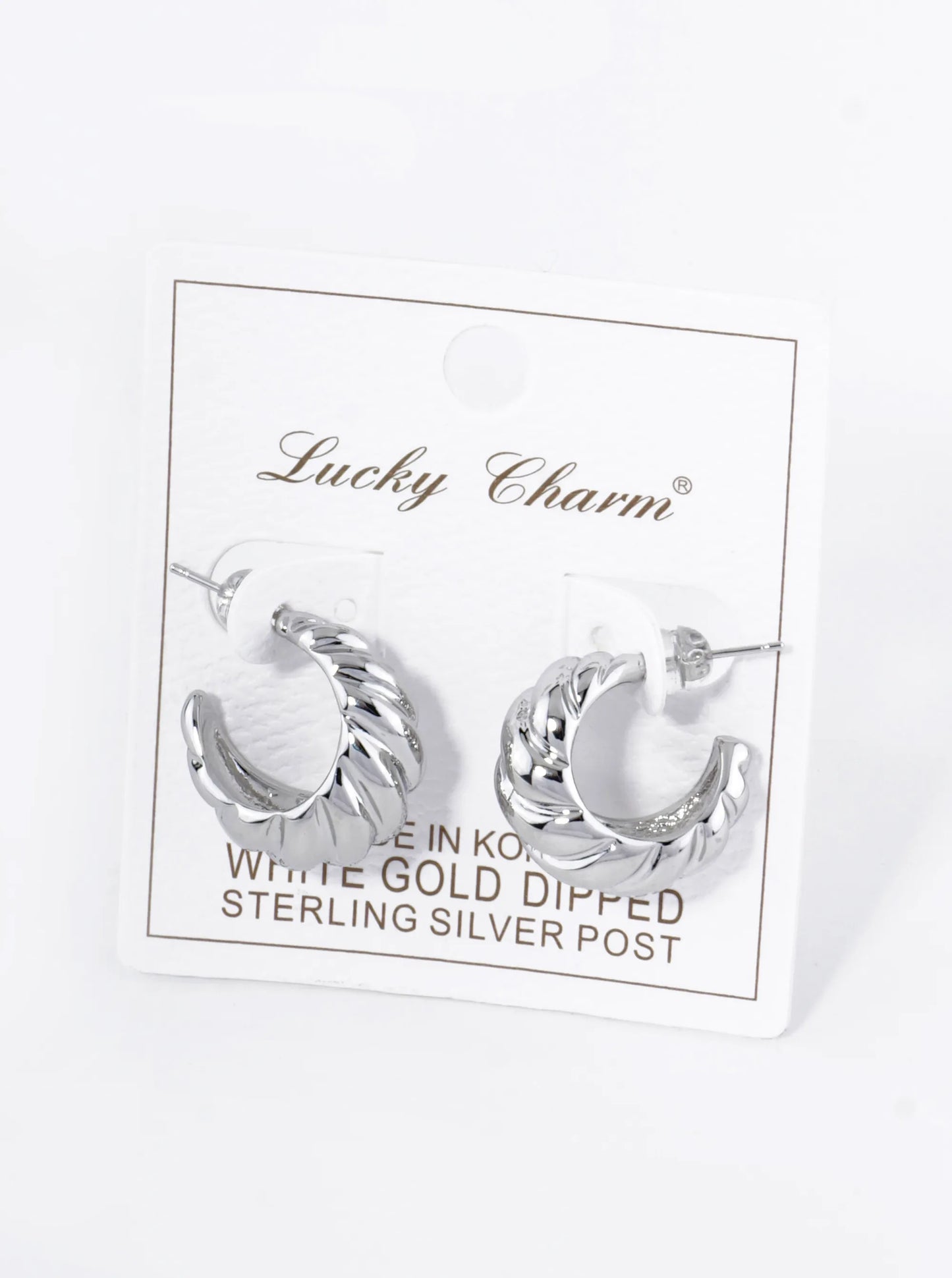 18K Gold Dipped 20mm Brass Croissant Hoop Earrings