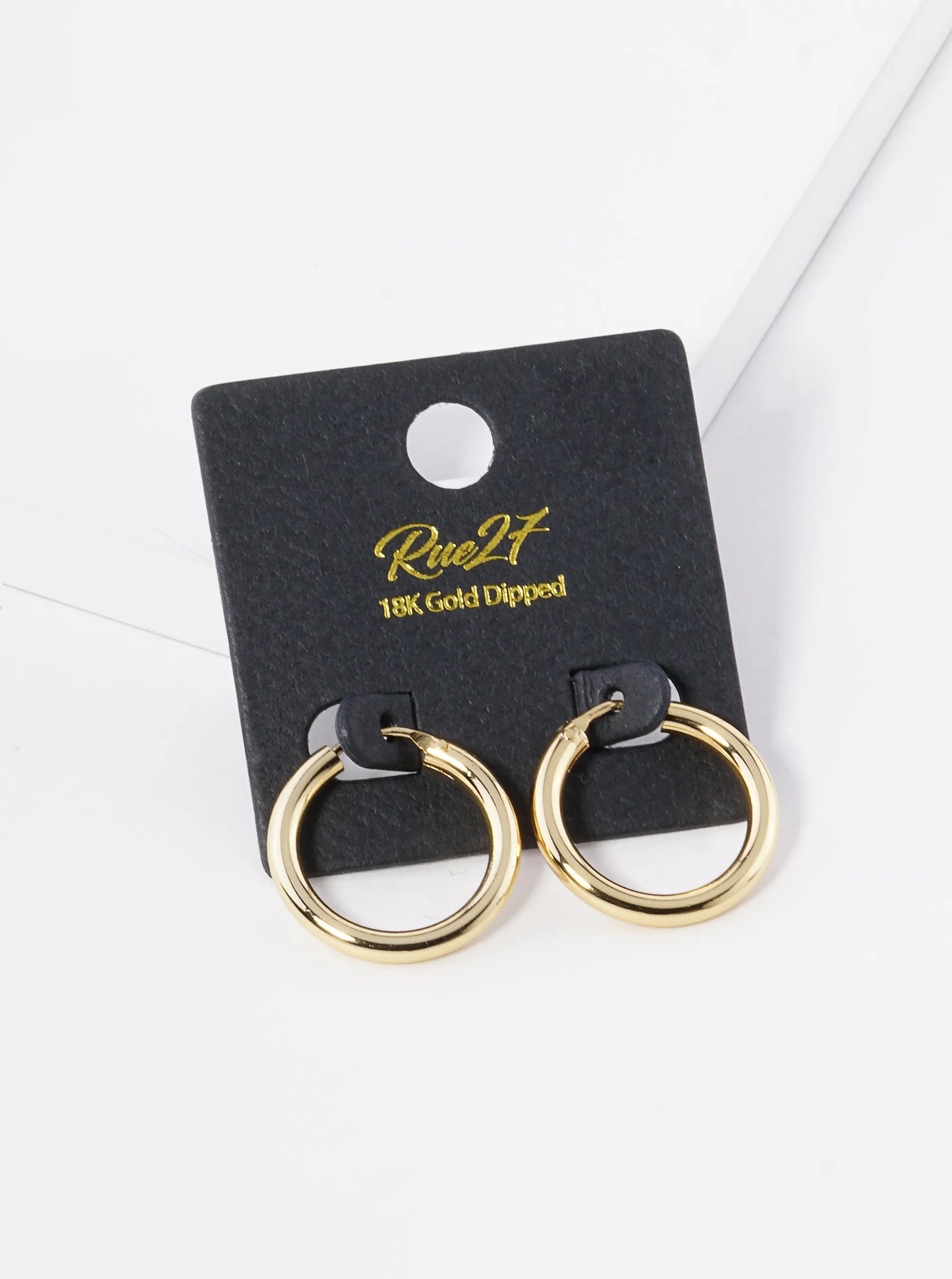 18K Gold Dipped 20mm Brass Infinite Hoop Earrings