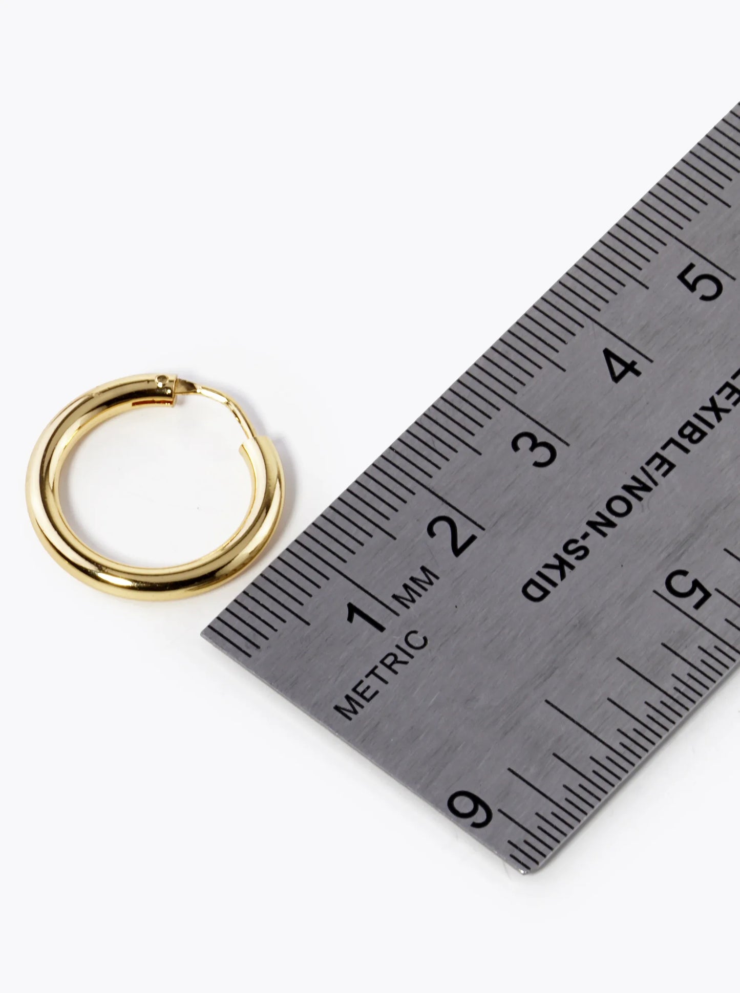 18K Gold Dipped 20mm Brass Infinite Hoop Earrings