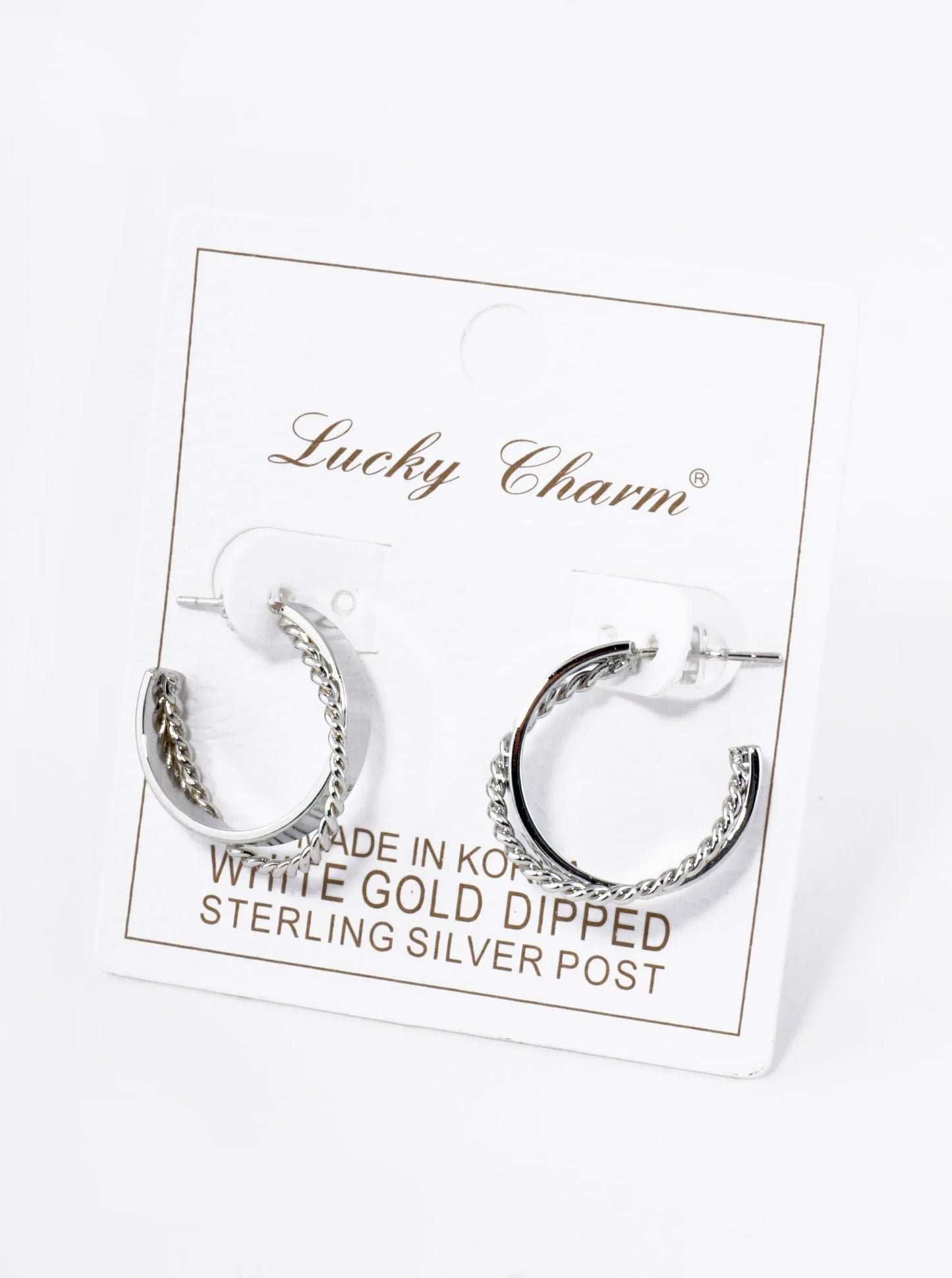 18K Gold Dipped 20mm Crossover Hoop Earrings