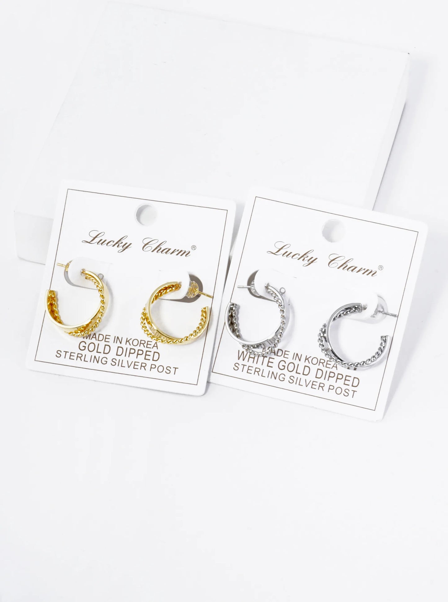 18K Gold Dipped 20mm Crossover Hoop Earrings