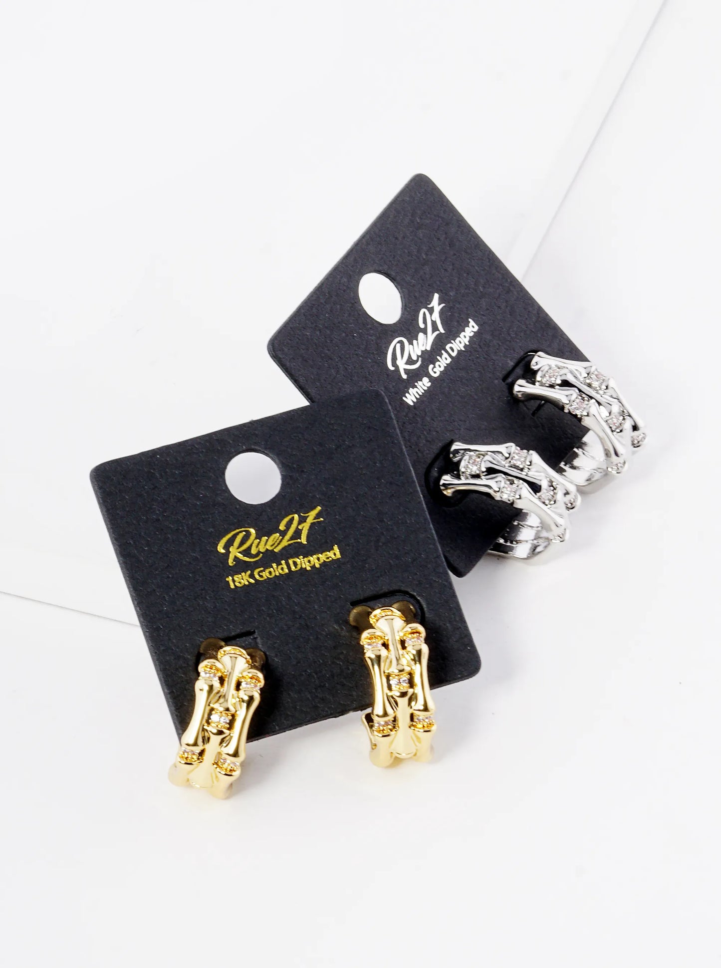 18K Gold Dipped 20mm Diameter Textured Brass Hoop Earrings