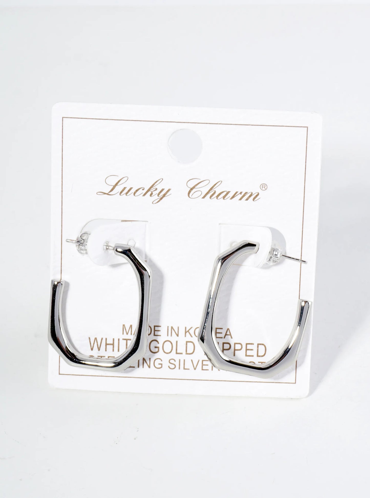 18K Gold Dipped 25mm Octagon Hoop Earrings