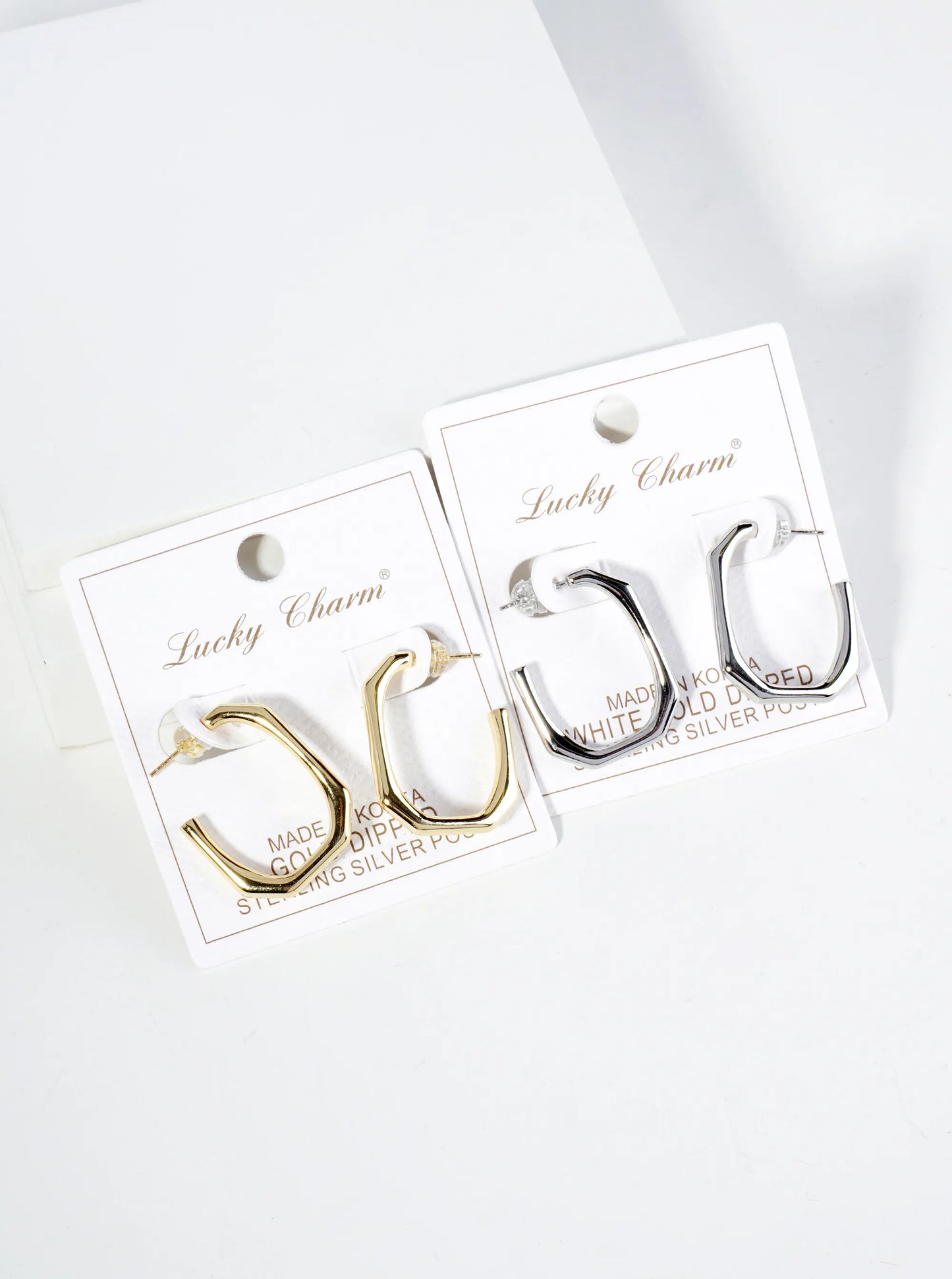18K Gold Dipped 25mm Octagon Hoop Earrings