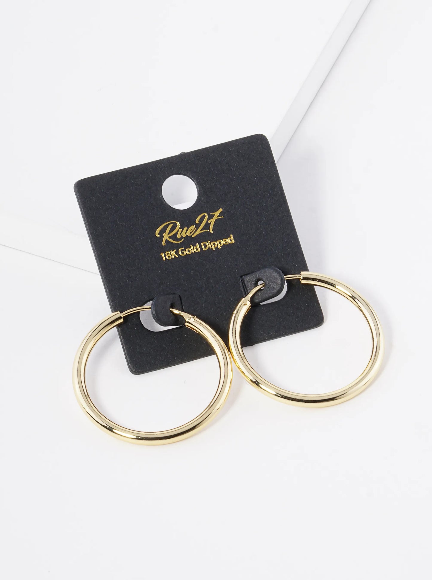 18K Gold Dipped 30mm Brass Infinite Hoop Earrings