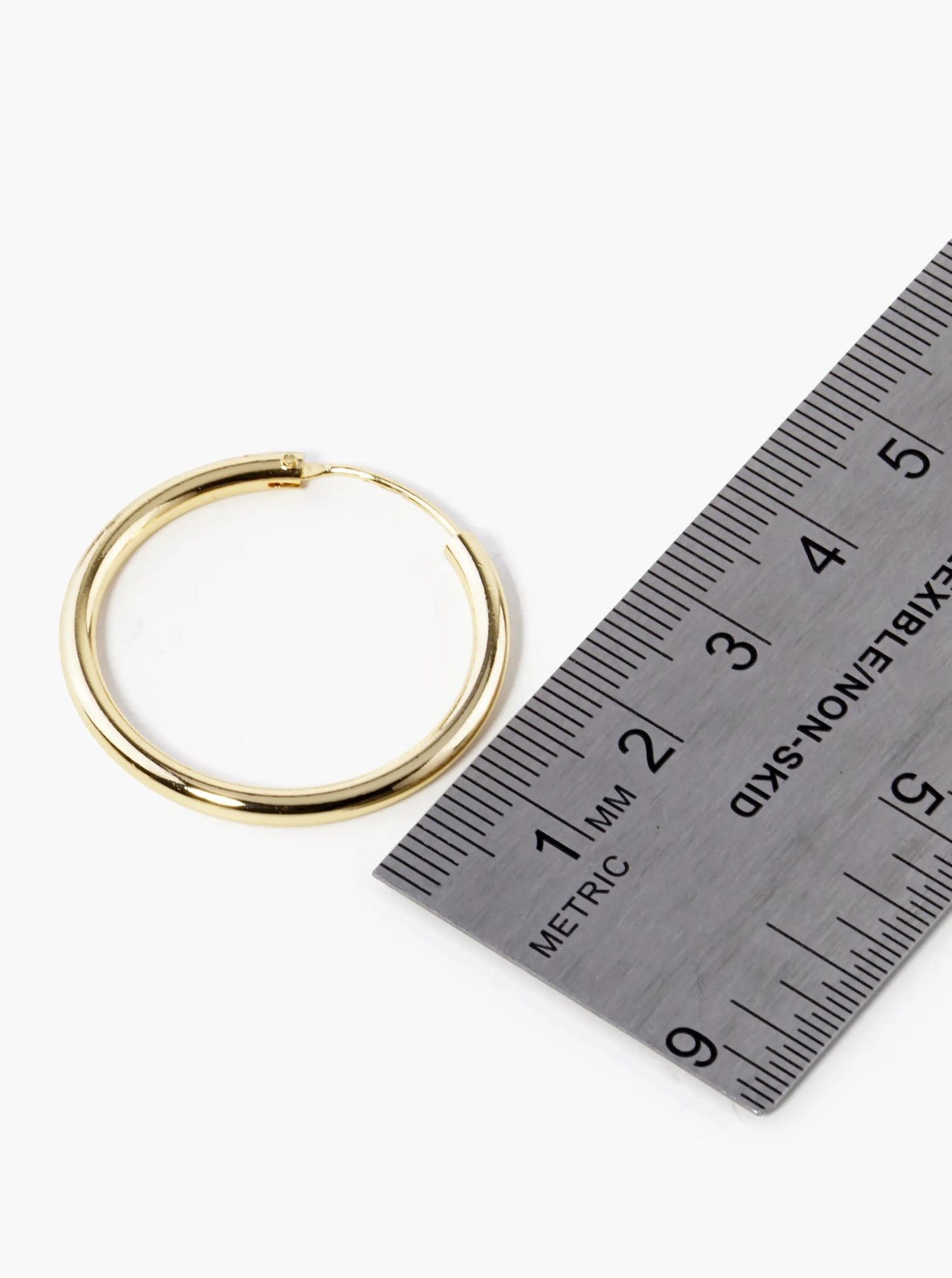 18K Gold Dipped 30mm Brass Infinite Hoop Earrings