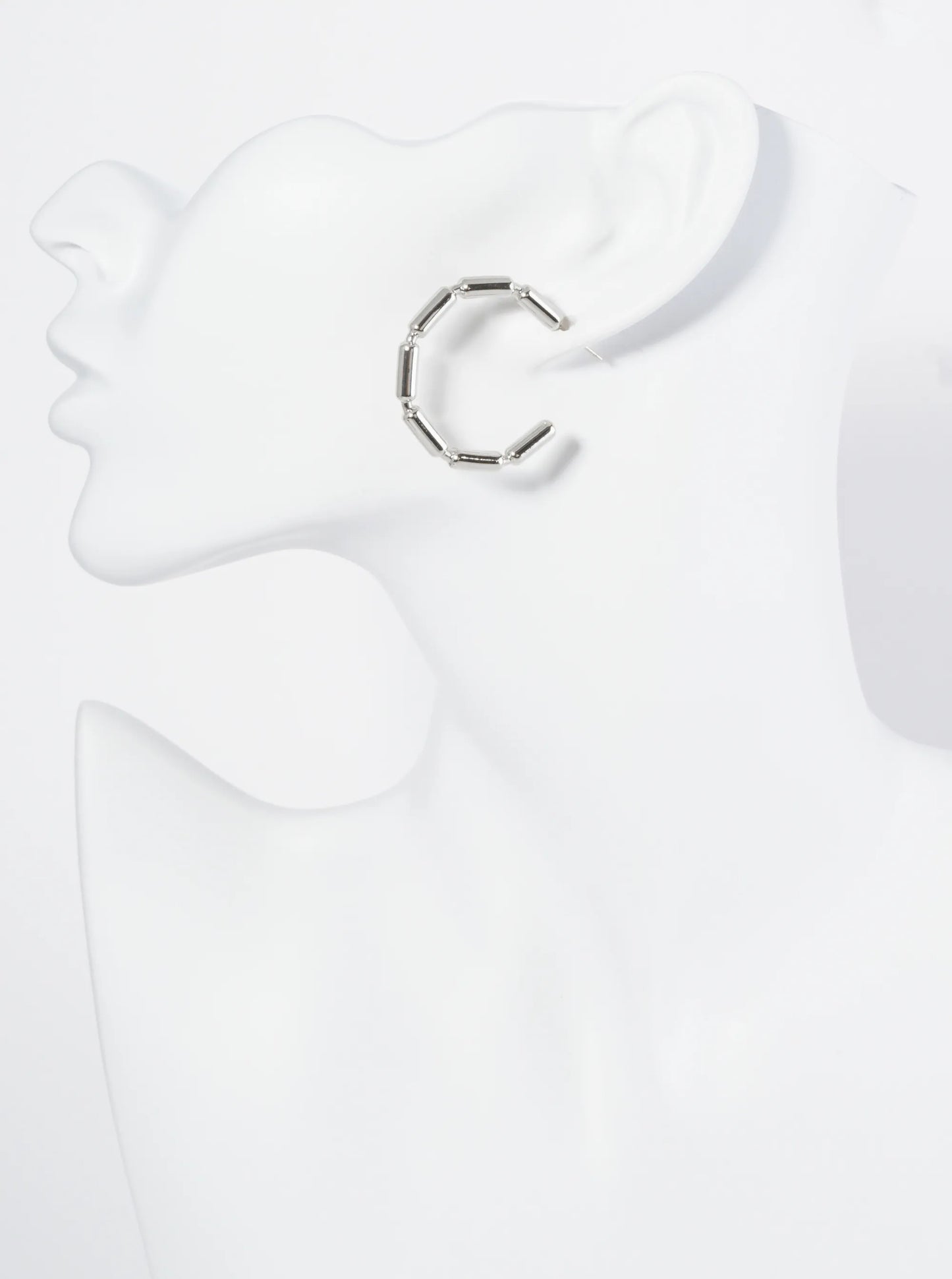 18K Gold Dipped 30mm Chain Hoop Earrings