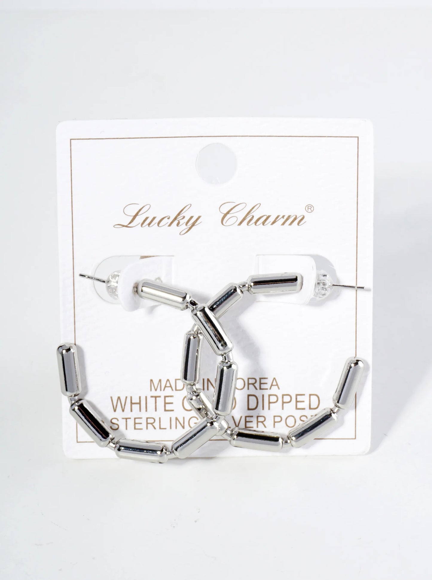 18K Gold Dipped 30mm Chain Hoop Earrings