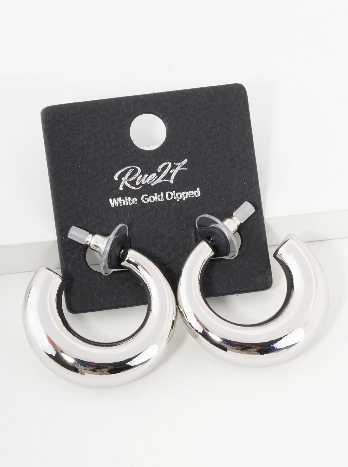 18K Gold Dipped 30mm Chunky Tapered Hoop Earrings