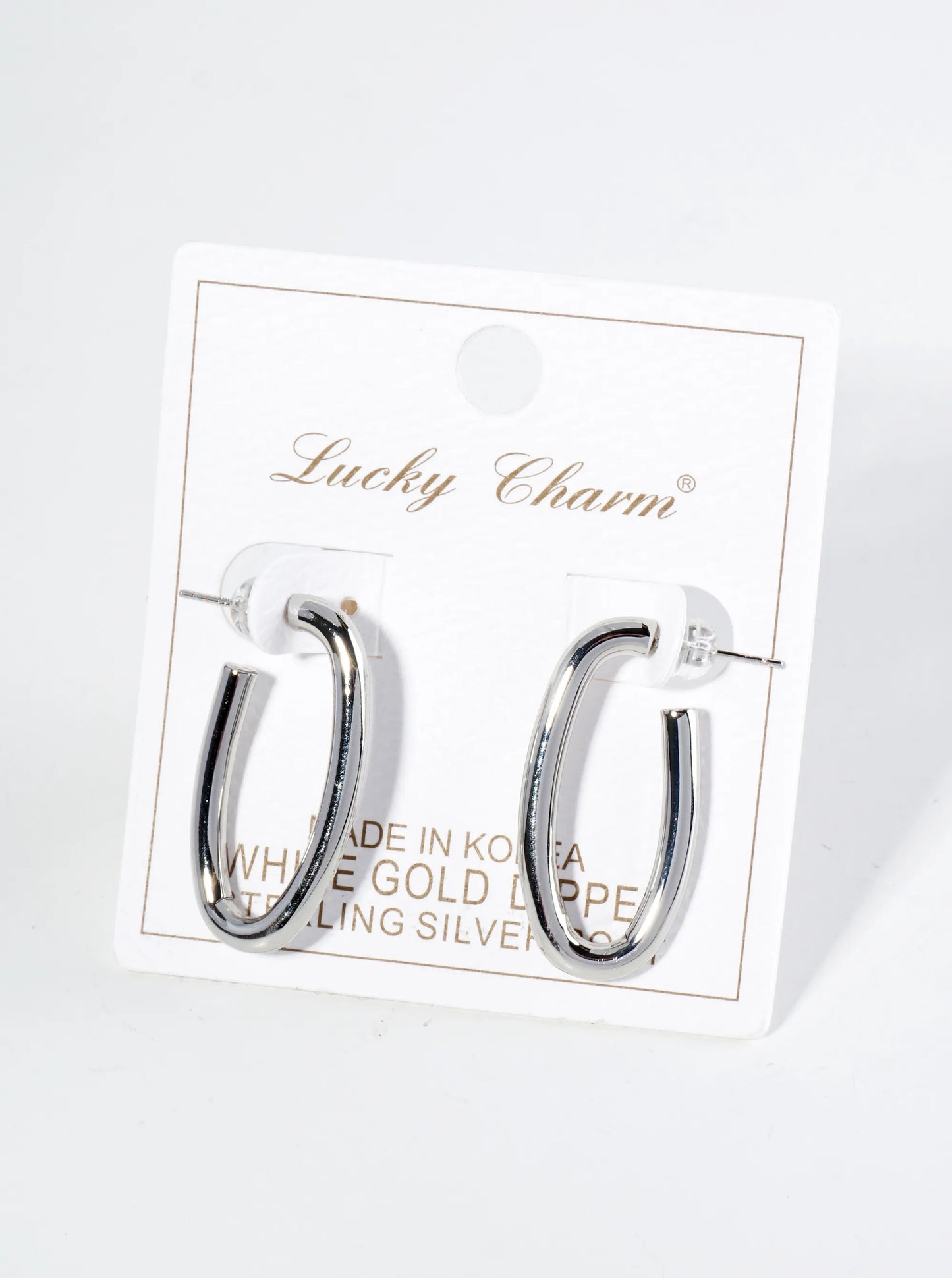 18K Gold Dipped 30mm Oval Hoop Earrings