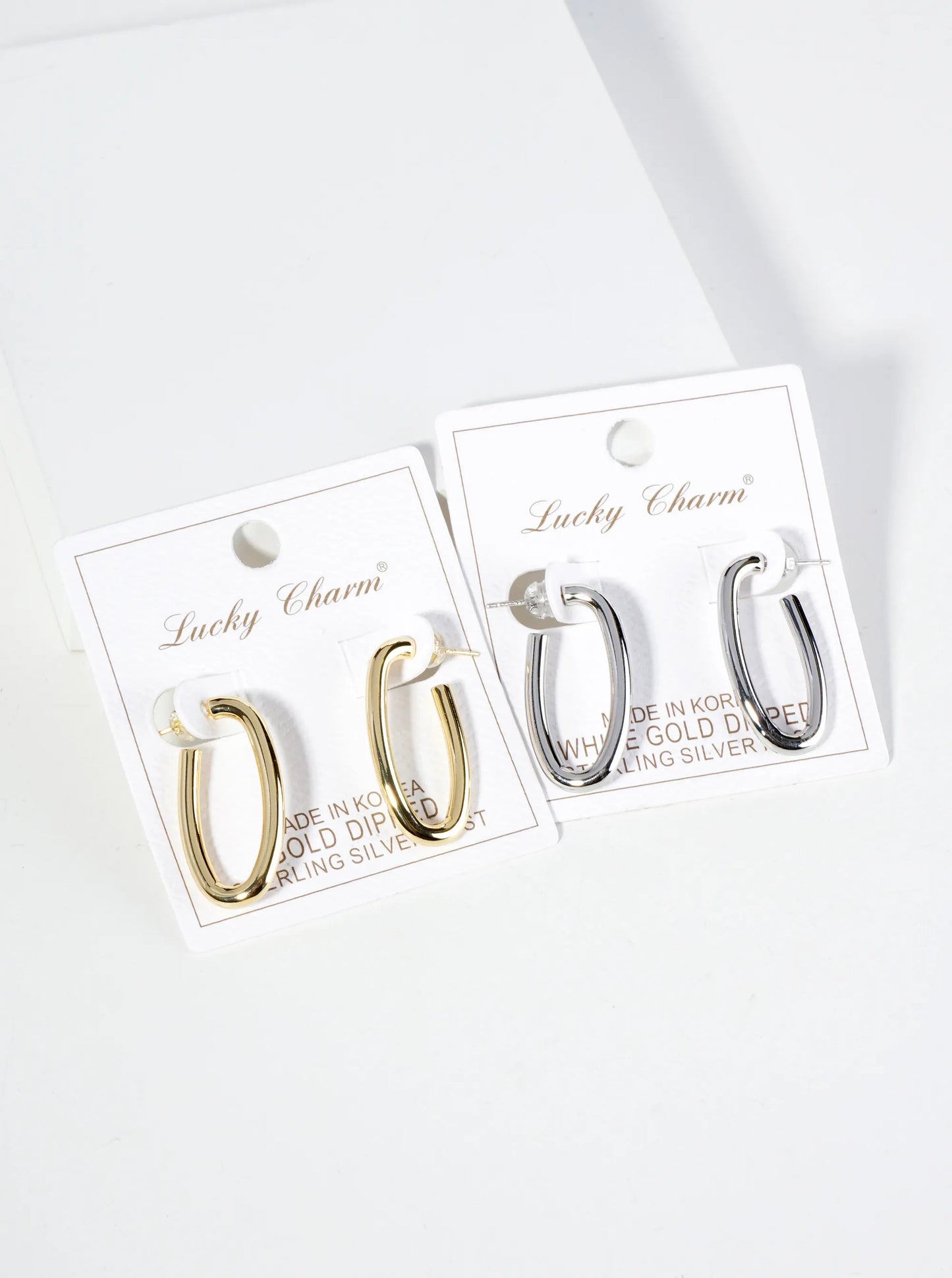 18K Gold Dipped 30mm Oval Hoop Earrings