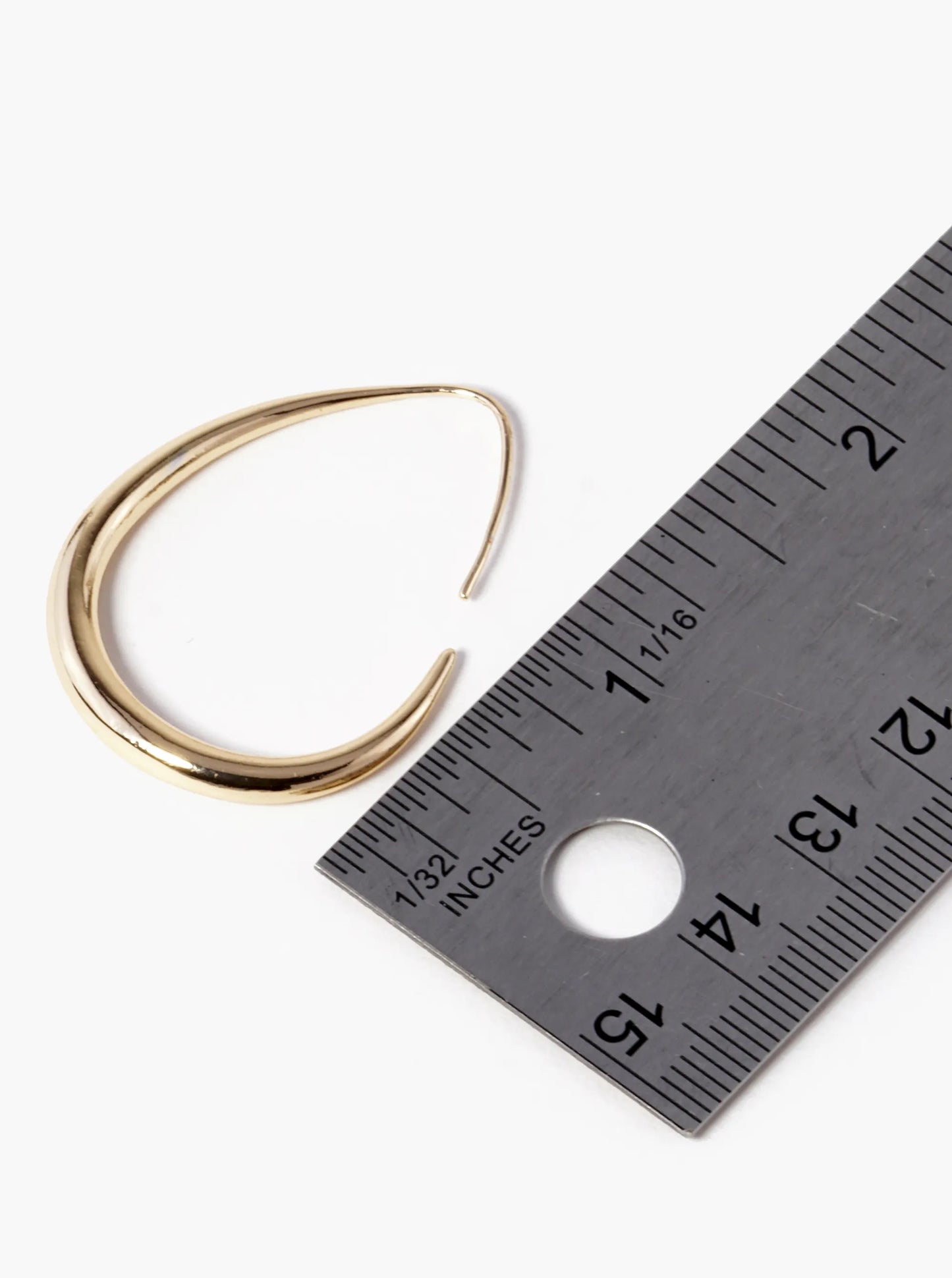 18K Gold Dipped 35mm Teardrop Hoop Earrings