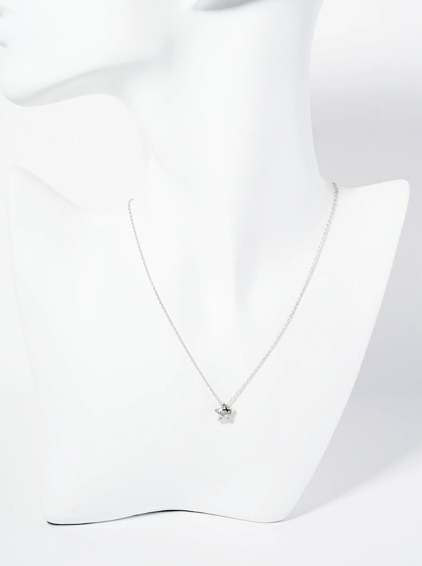18K Gold Dipped 3D Star Pendant With CZ Stone Necklace