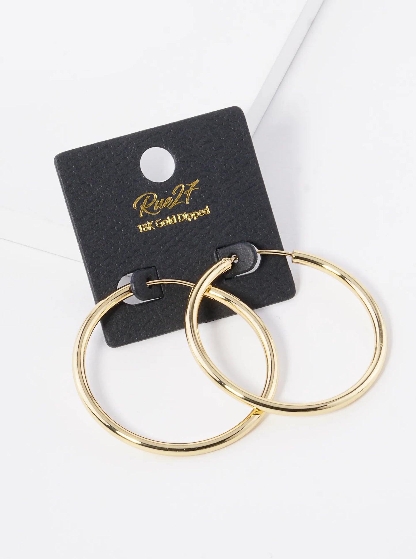 18K Gold Dipped 40mm Brass Infinite Hoop Earrings