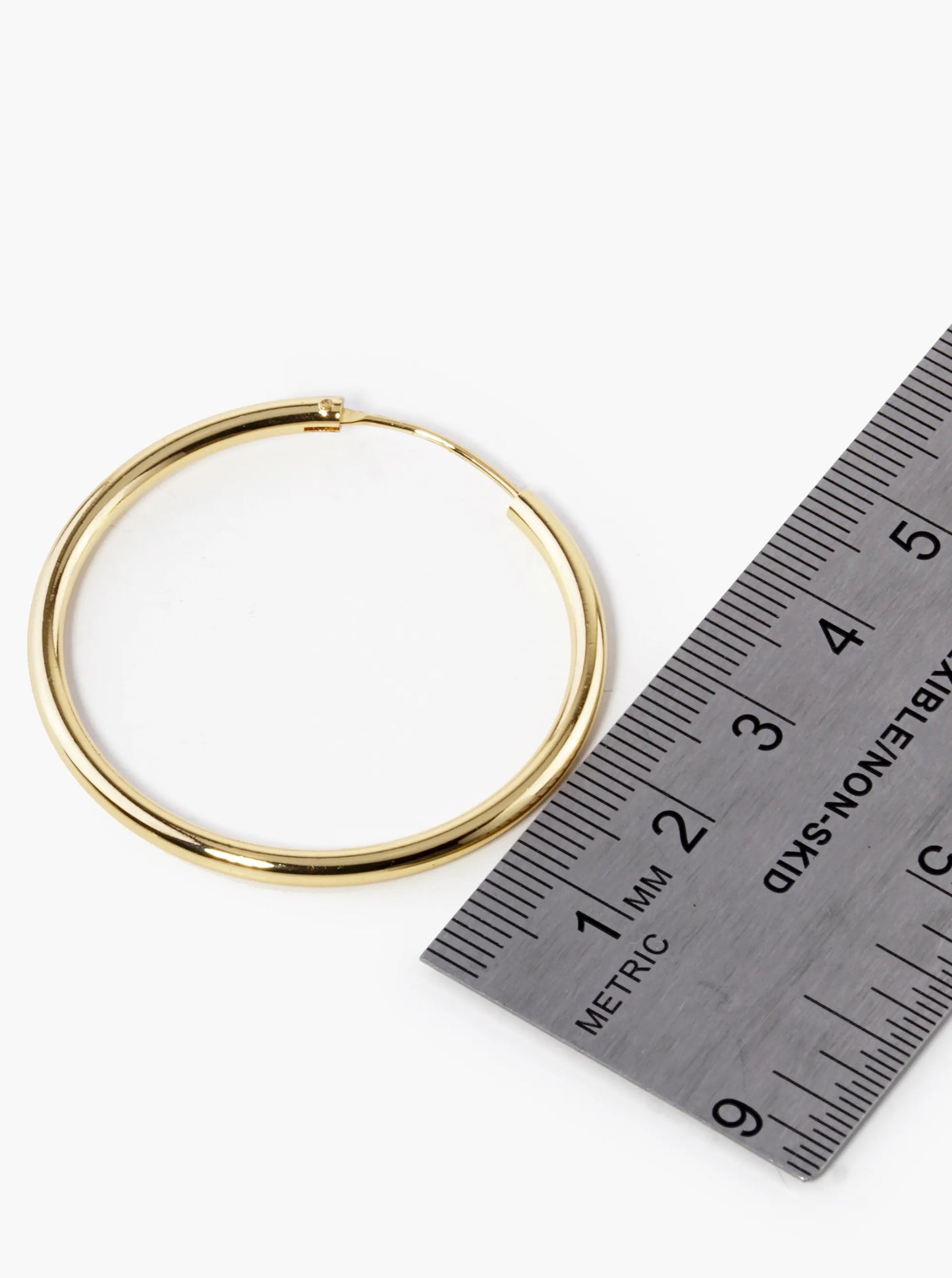 18K Gold Dipped 40mm Brass Infinite Hoop Earrings