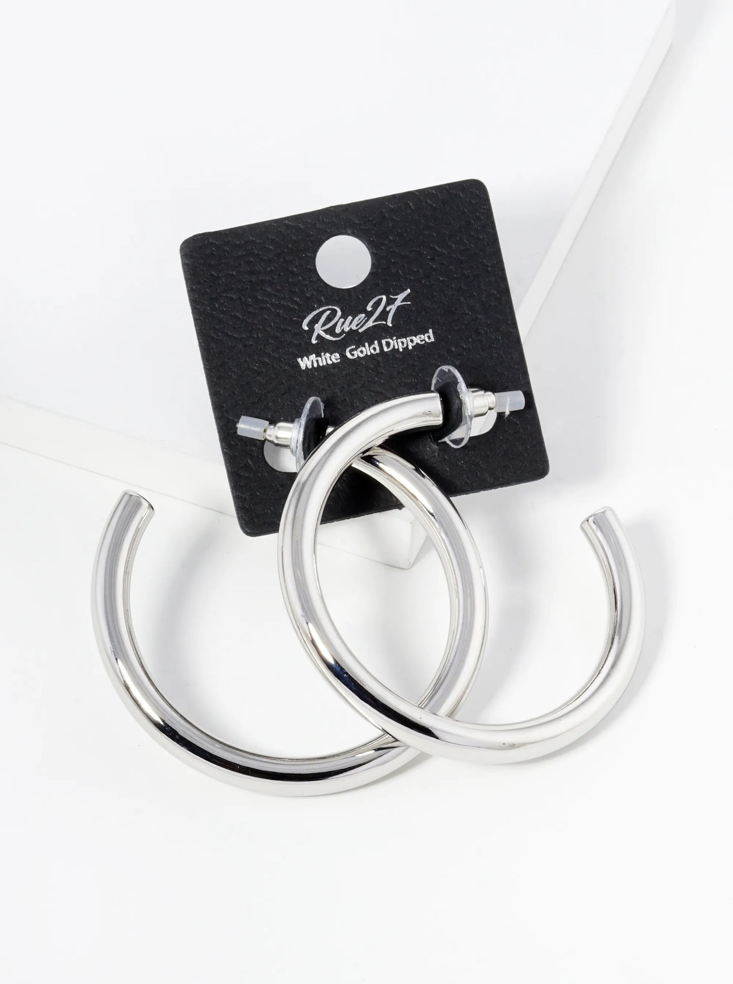 18K Gold Dipped 50mm Brass Hollow Hoop Earrings