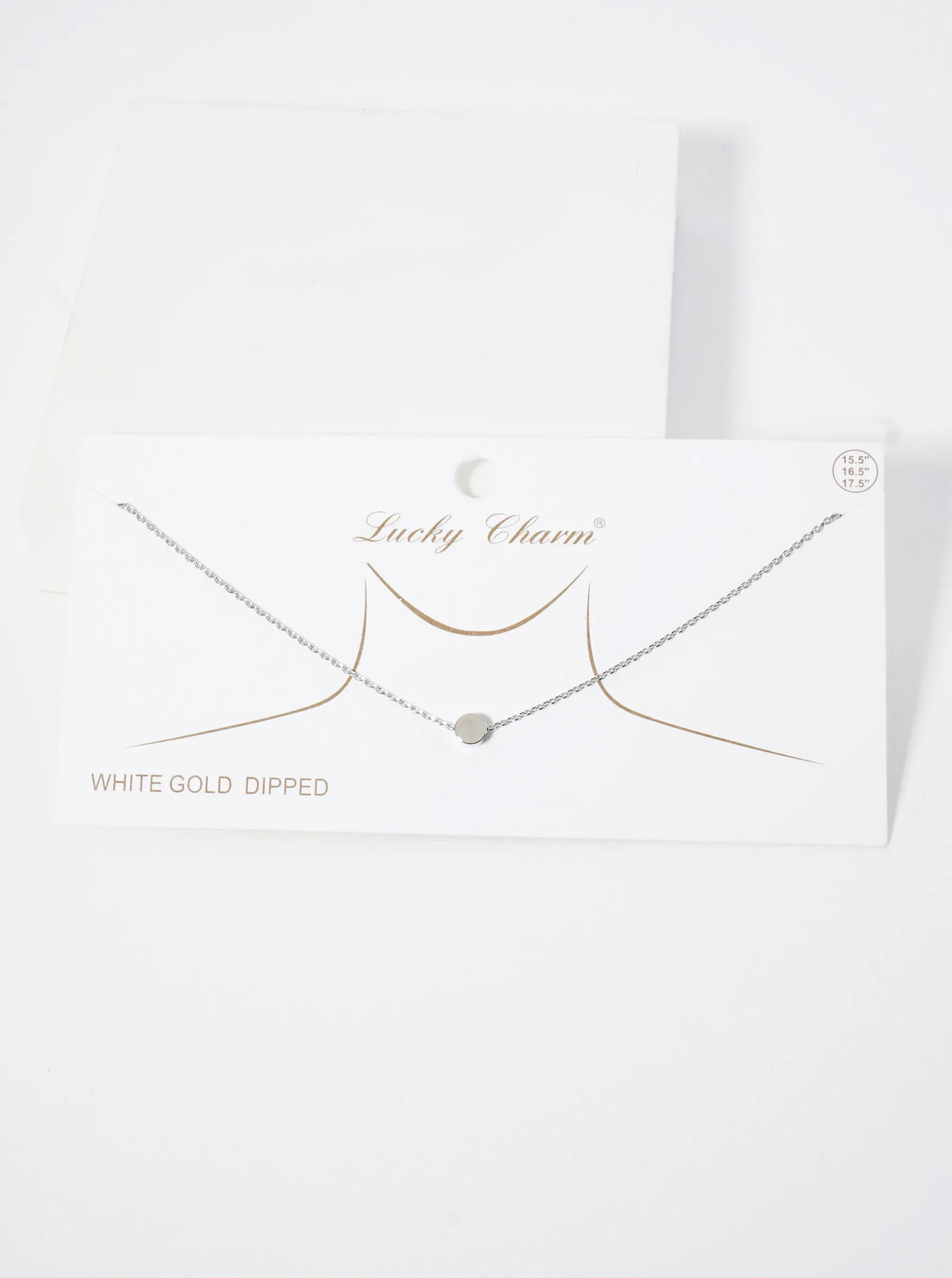 18K Gold Dipped 5mm Round Pendant Minimalist Necklace