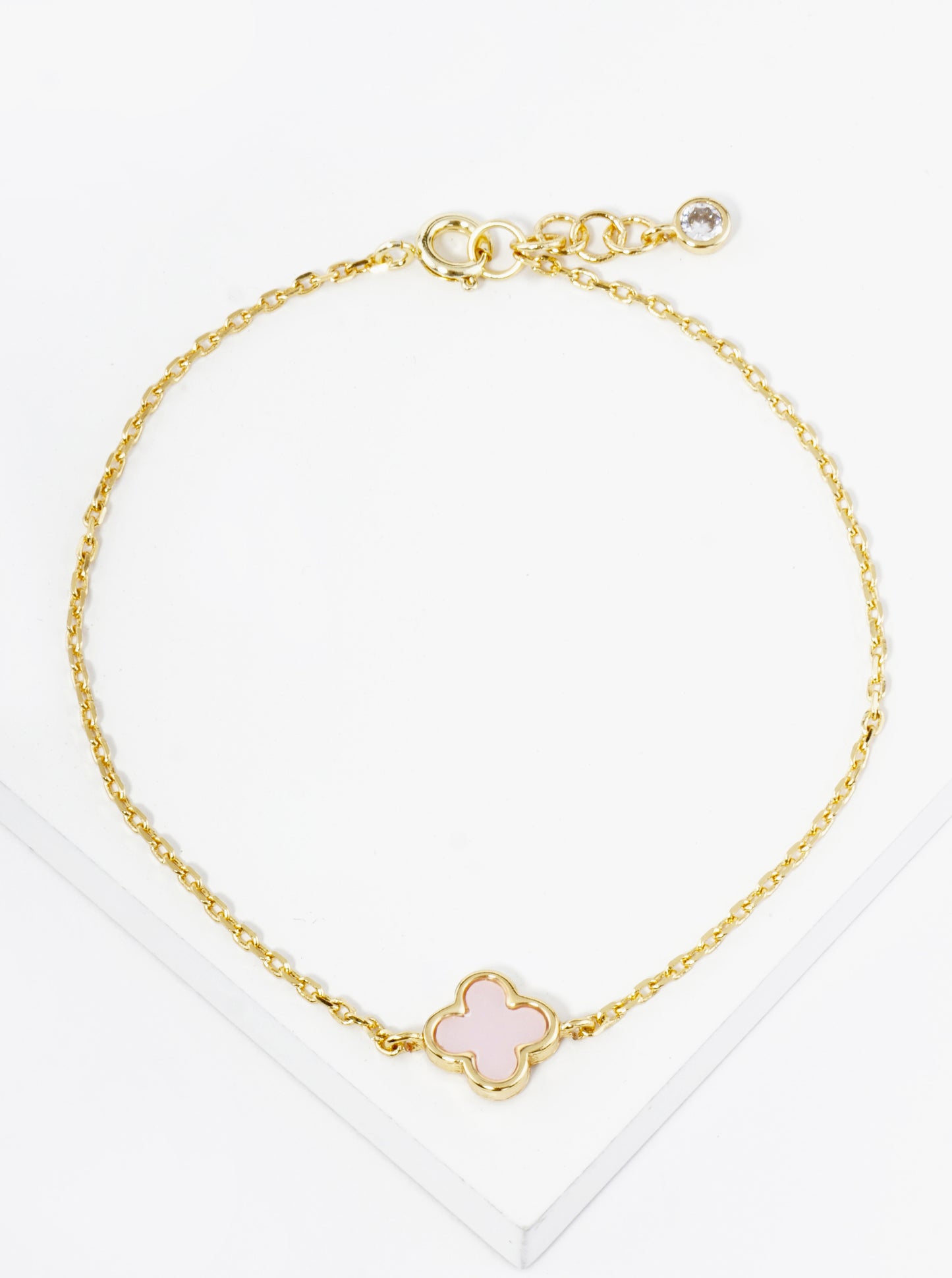 18K Gold Dipped 9mm Quatrefoil Chain Bracelet